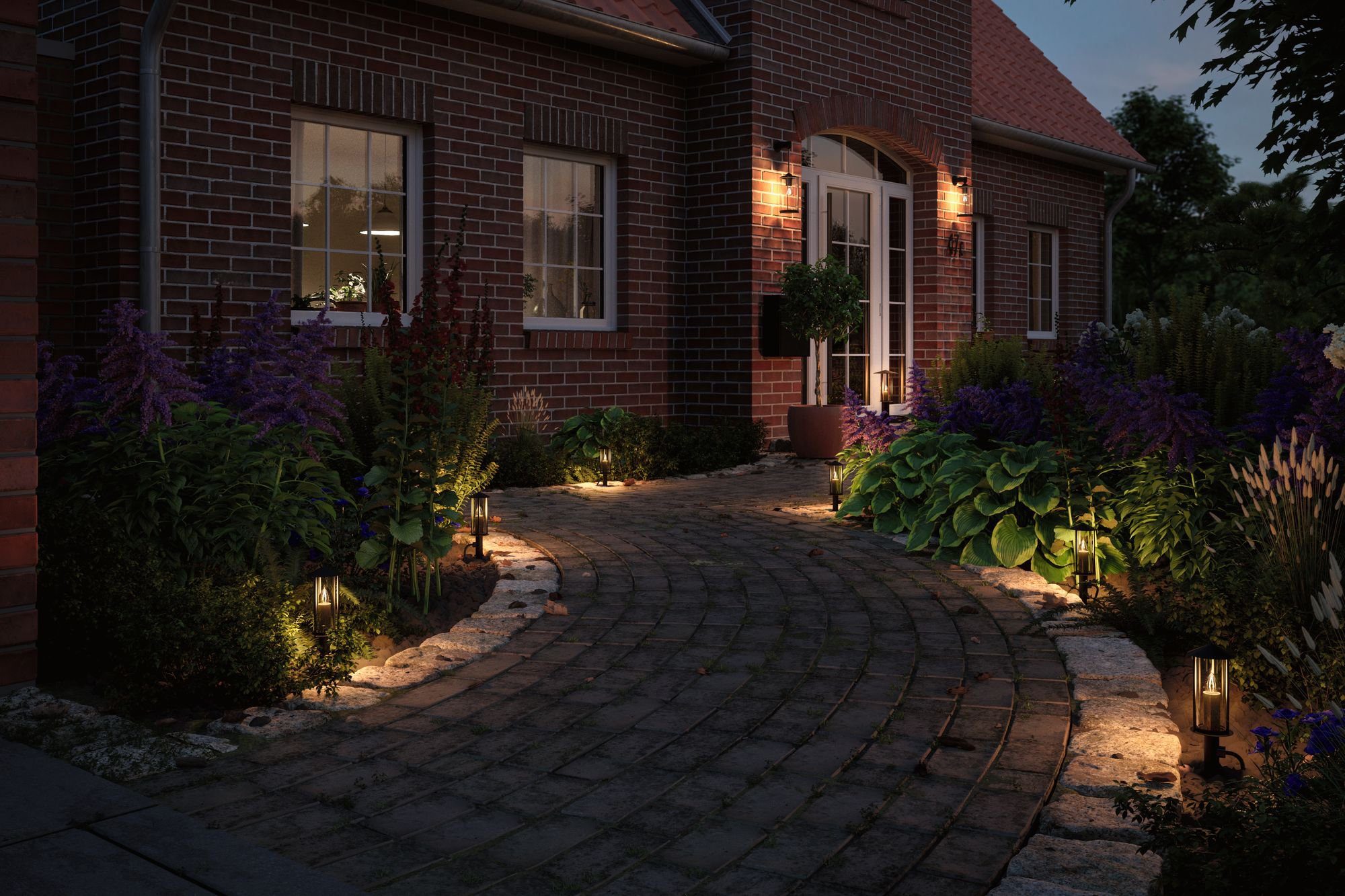 Paulmann LED Gartenleuchte Poller, LED wechselbar, Warmweiß, E14, IP44 2W 24V Anthrazit E14