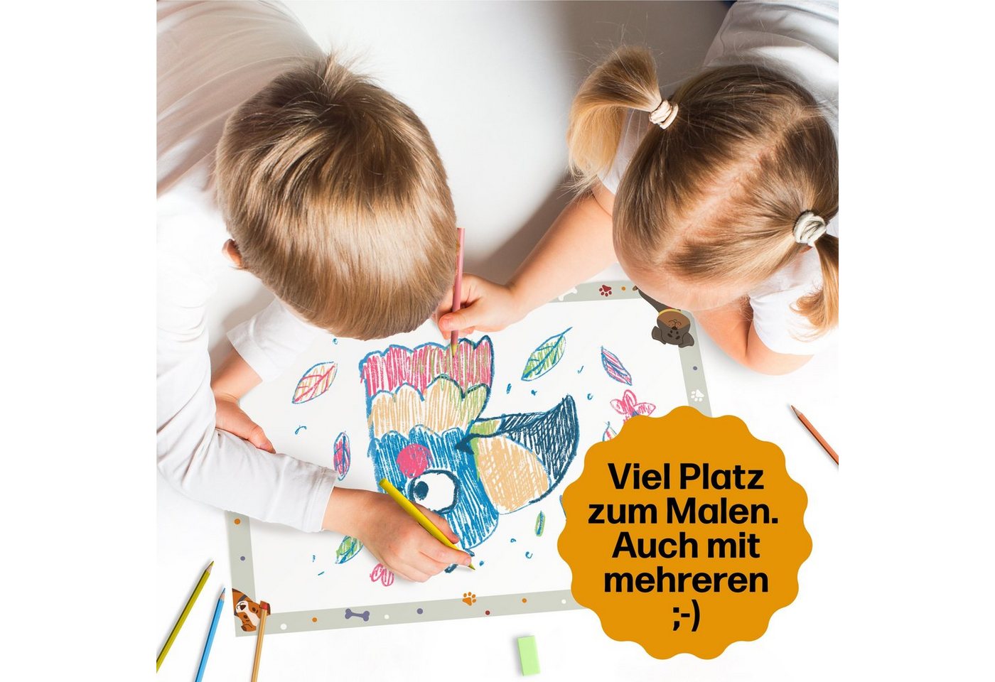 Thumbnail - CreativeRobin Schreibtischunterlage A3 Malblock und Malunterlage für Kinder & Erwachsene