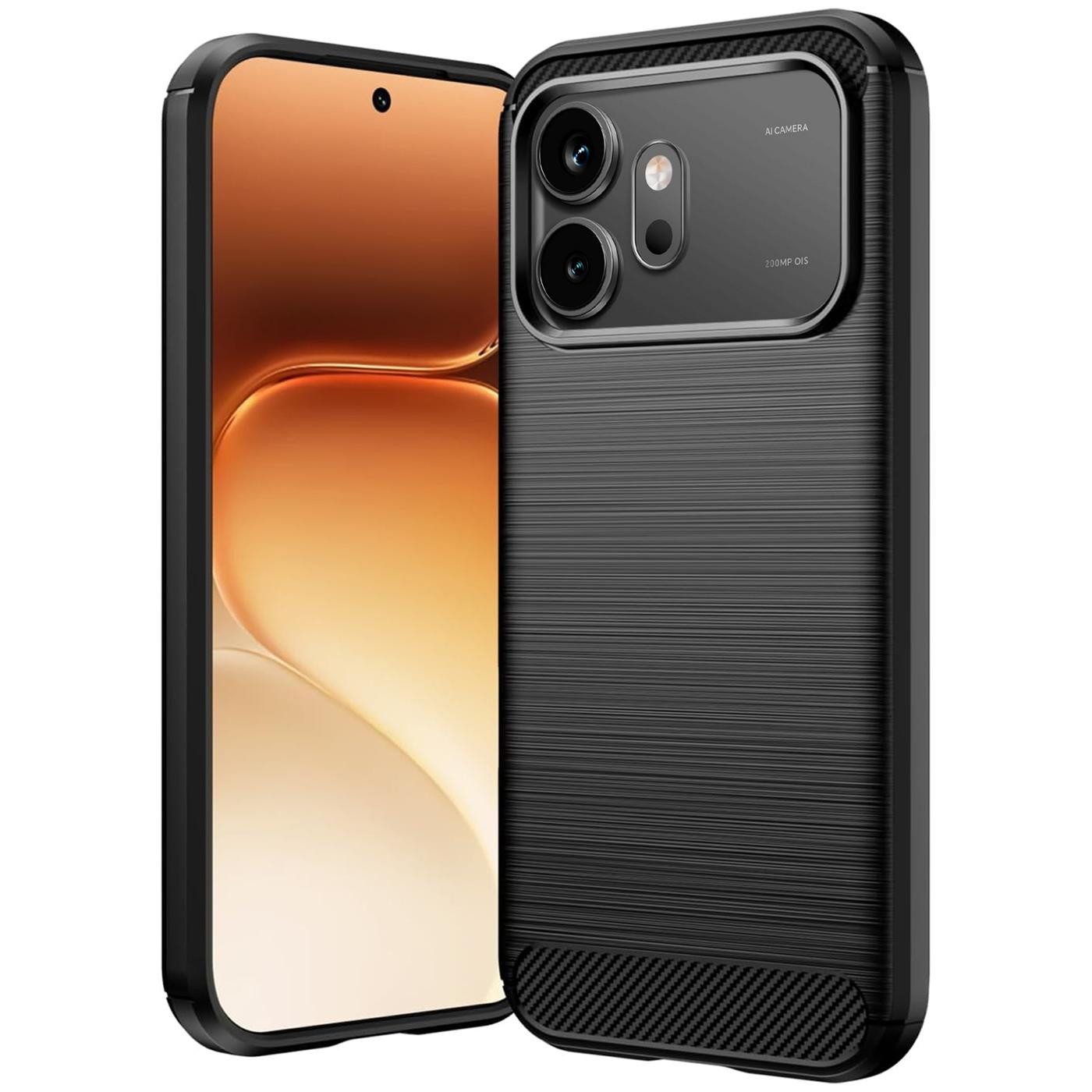 CoolGadget Handyhülle Carbon Handy Hülle für Honor 600 6,57 Zoll, robuste Telefonhülle Case Schutzhülle für Honor 600 Hülle