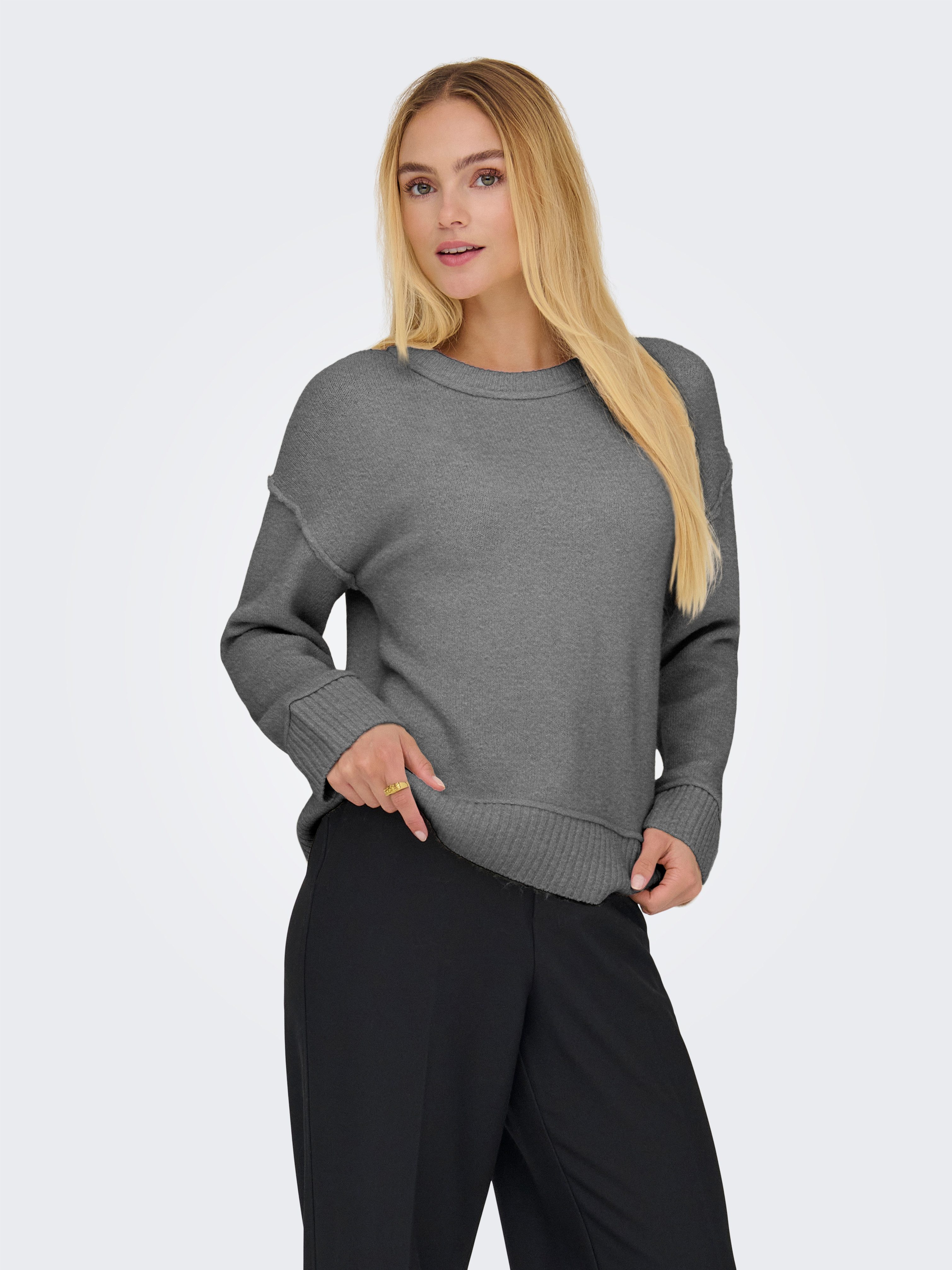 ONLY Strickpullover ONLHAZEL LS DETAIL O-NECK günstig online kaufen