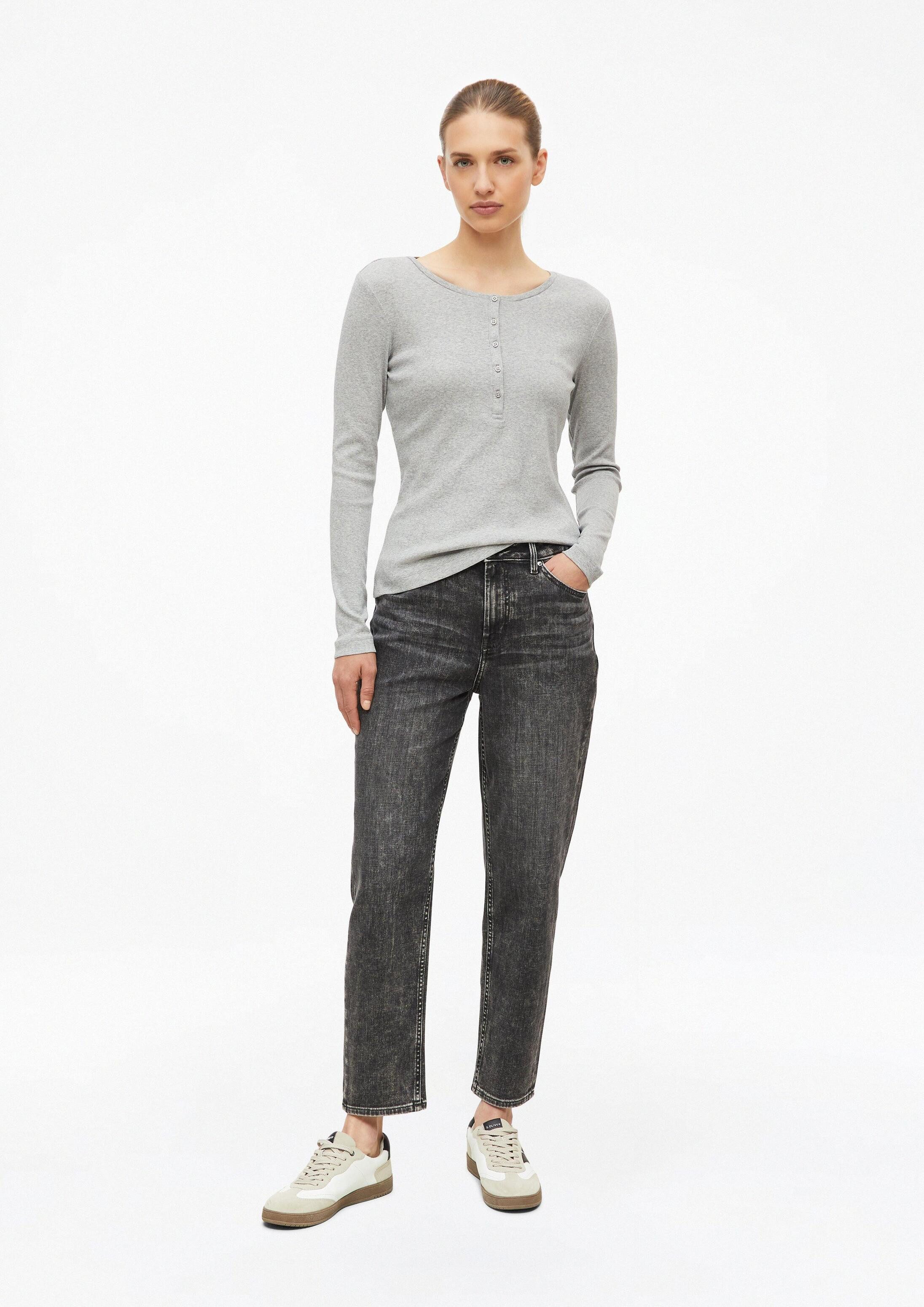 s.Oliver Weite Jeans Jeans-Hose MOM Ankle Jeans Mom / Regular Fit / High Rise / Tapered Leg