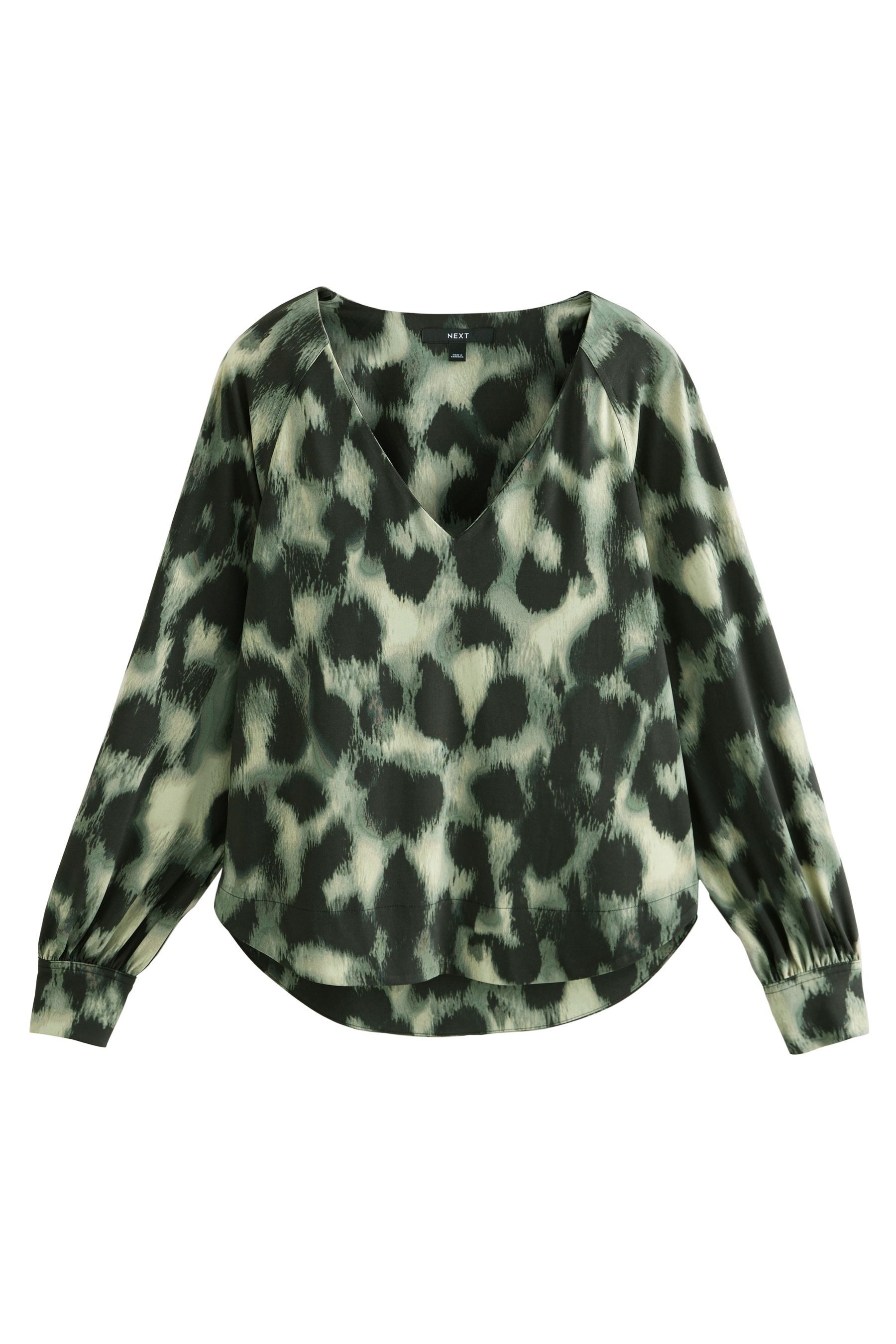 Next Langarmbluse Langärmelige Jerseybluse mit V-Ausschnitt (1-tlg) günstig online kaufen