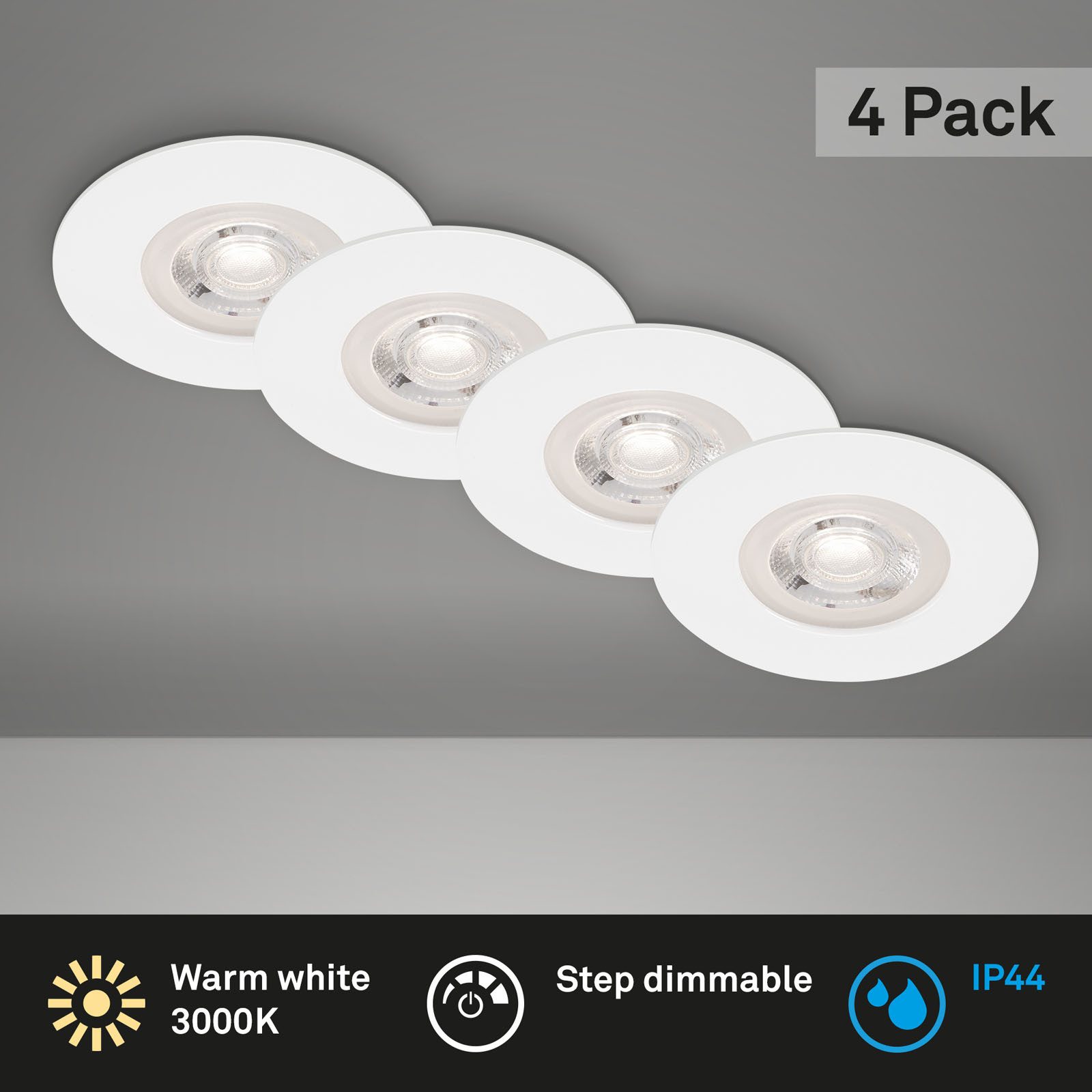 Briloner Leuchten LED Einbaustrahler Einbauleuchten Extra-Warmweiß 4er Set günstig online kaufen
