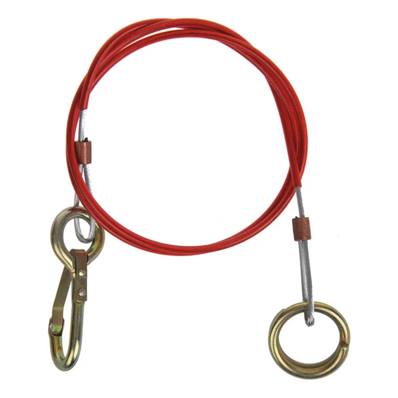 Anhänger-Abstellstütze Abreißseil mit Ring und Karabinerhaken 1 Meter im Blister