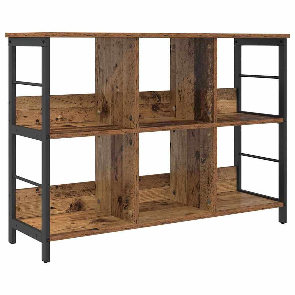 vidaXL Bücherregal Bücherregal 6 Ebenen 102 x 32 x 72,5 cm Holzwerkstoff Altholz, 1-tlg.