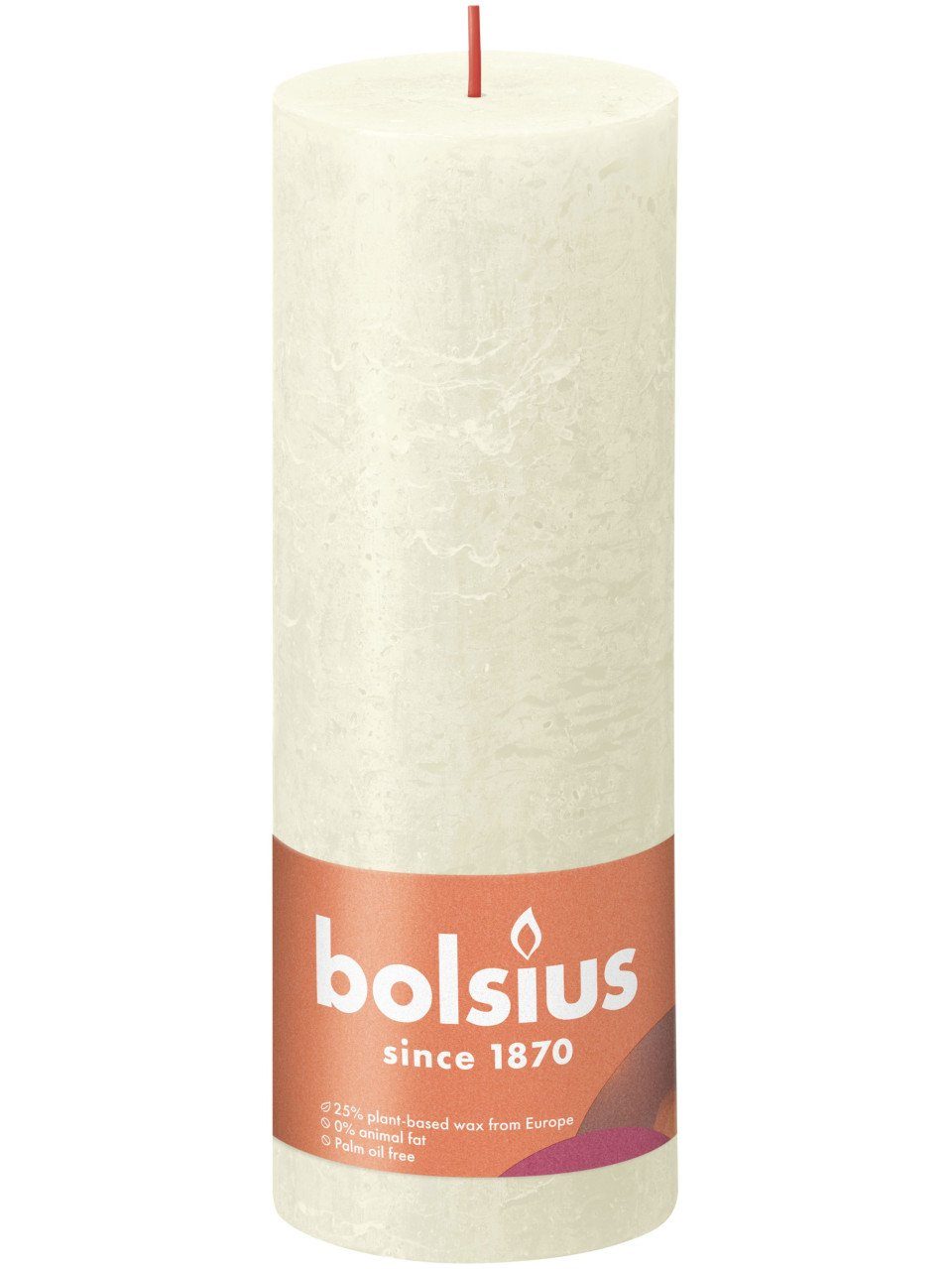 Bolsius Kugelkerze Bolsius Rustik Stumpenkerze weiche perle, Höhe: 19