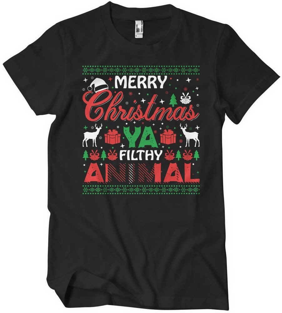 Hybris T-Shirt Merry Christmas Ya Filthy Animal T-Shirt