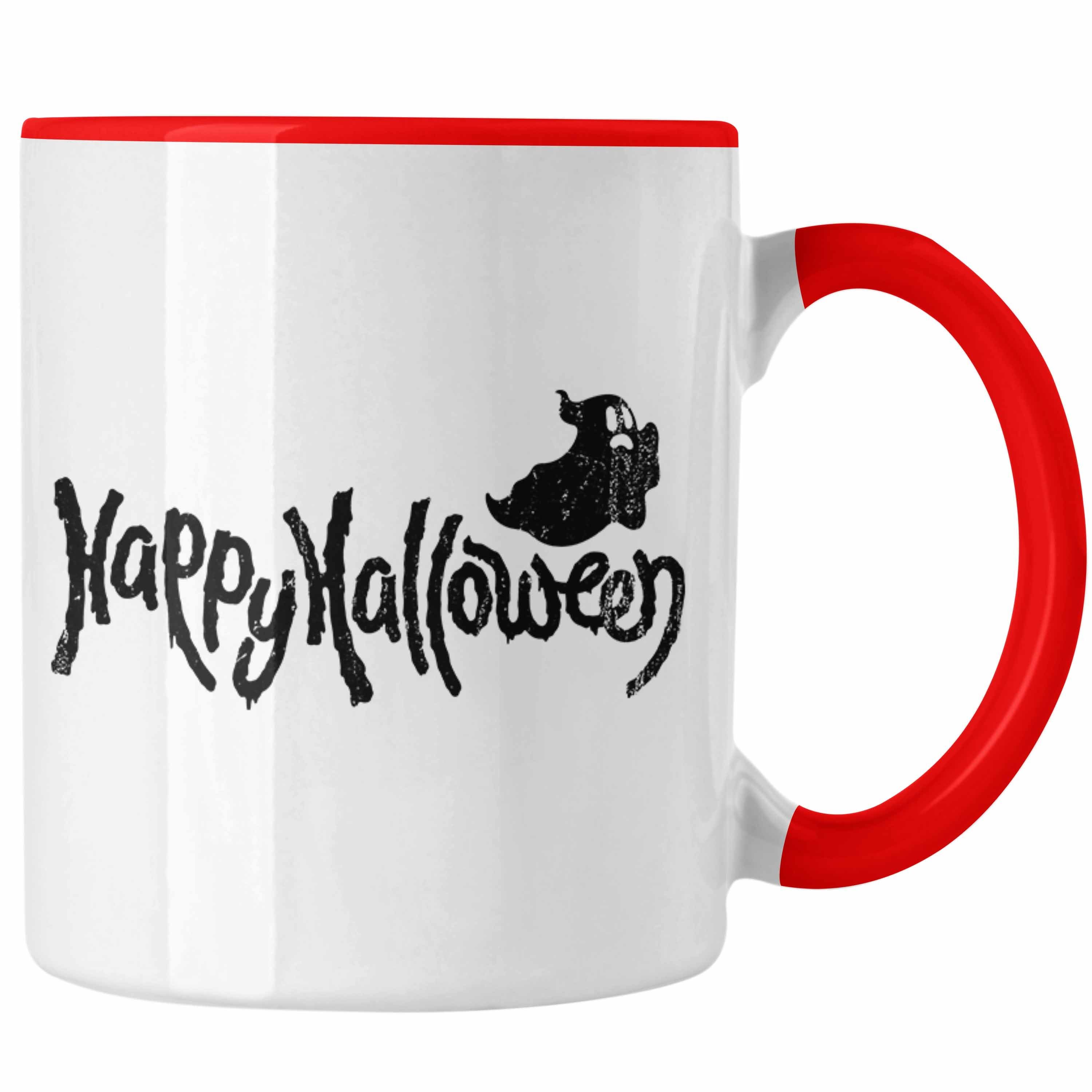 Halloween Tasse Dekoration Grafi Trendation Tasse Halloween Kürbis Happy Becher Rot Geister
