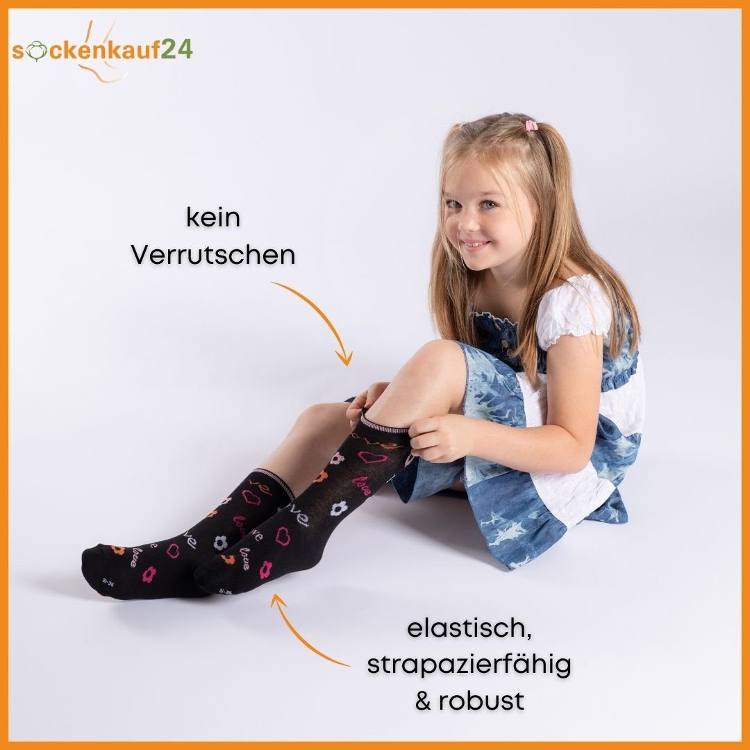 sockenkauf24 Socken 10 Paar Kinder Socken Jungen & Mädchen Baumwolle Kindersocken (23-26) - 54338 – Bild 4 von 5