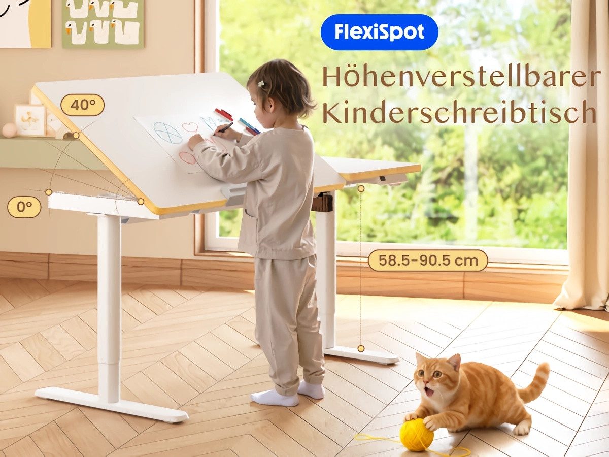 FLEXISPOT Schreibtisch Kinderschreibtisch Höhenverstellbar (mit neigbarer T günstig online kaufen