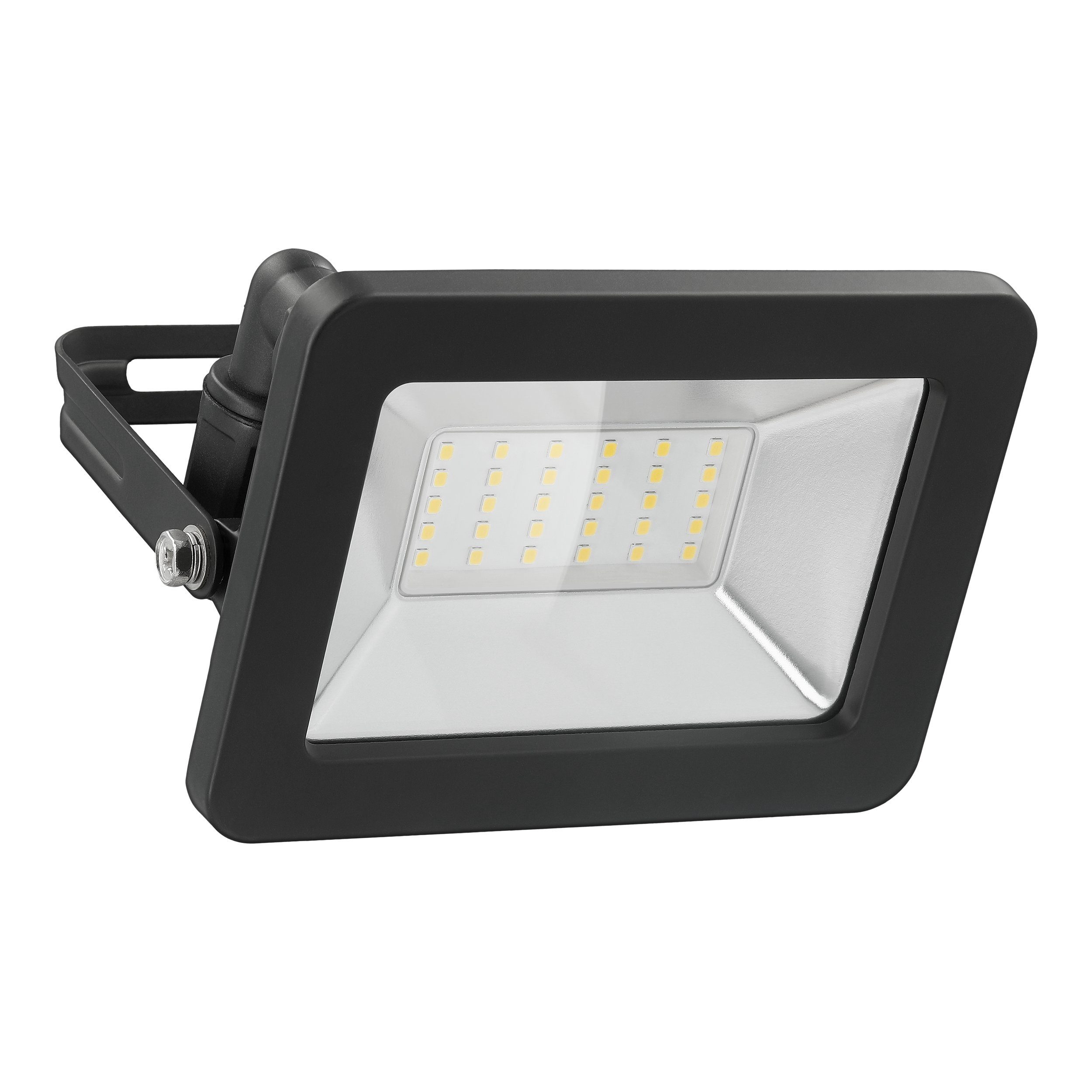 Goobay LED Flutlichtstrahler LED Außenstrahler 30 W Scheinwerfer, LED fest integriert, Neutralweiß, 4000 K / 2550 lm / M16 Kabelverschraubung / Schwarz