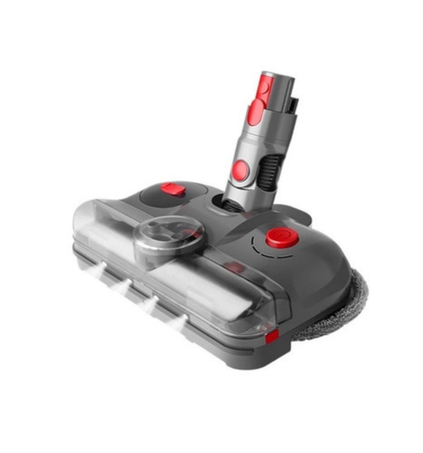 YUBRO-STUDIO Staubsaugerdüsen-Set 4-in-1 Elektrischer Wischaufsatz für Dyson V7–V15 mit LED & UV