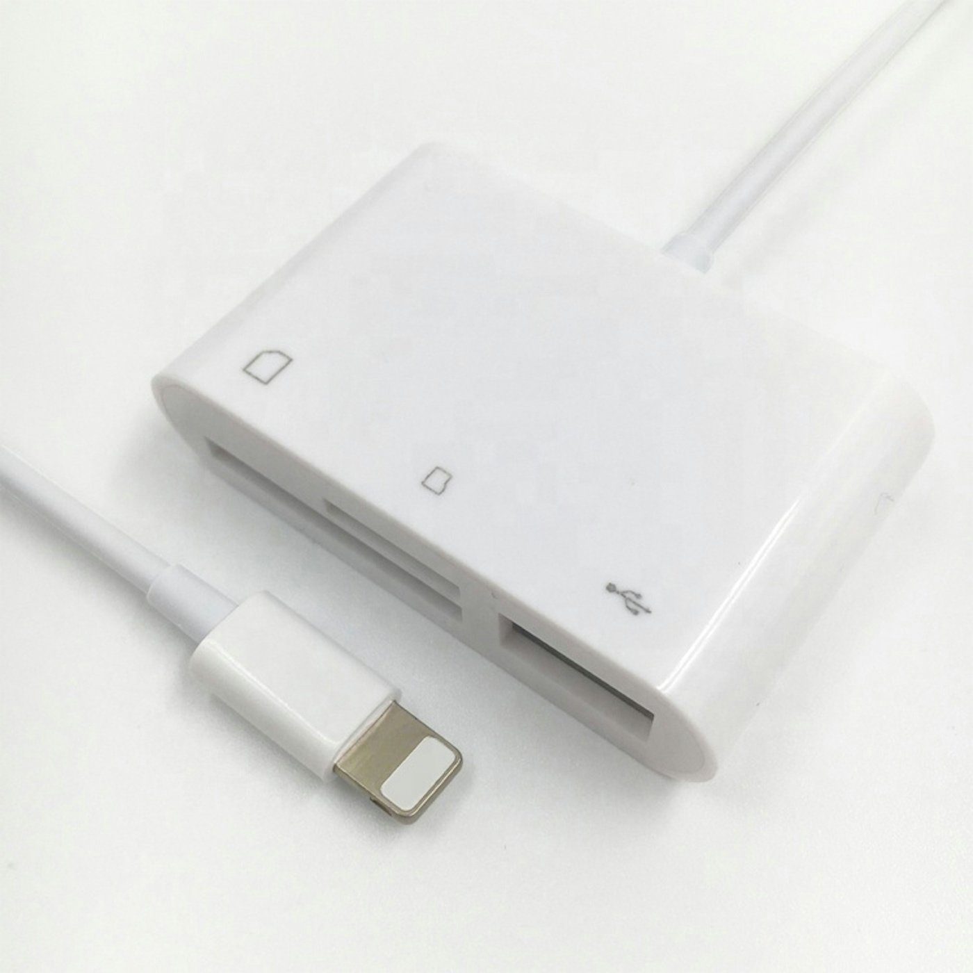 EnM0528, Lightning auf SD-, Mikro-SD und USB-A Buchse Smartphone-Adapter