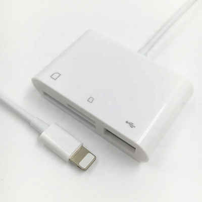 ENGELMANN EnM0528, Lightning auf USB-A Buchse, SD-, Mikro-SD Lightningkabel, Lightning, USB Typ A, Mikro-SD-Karte