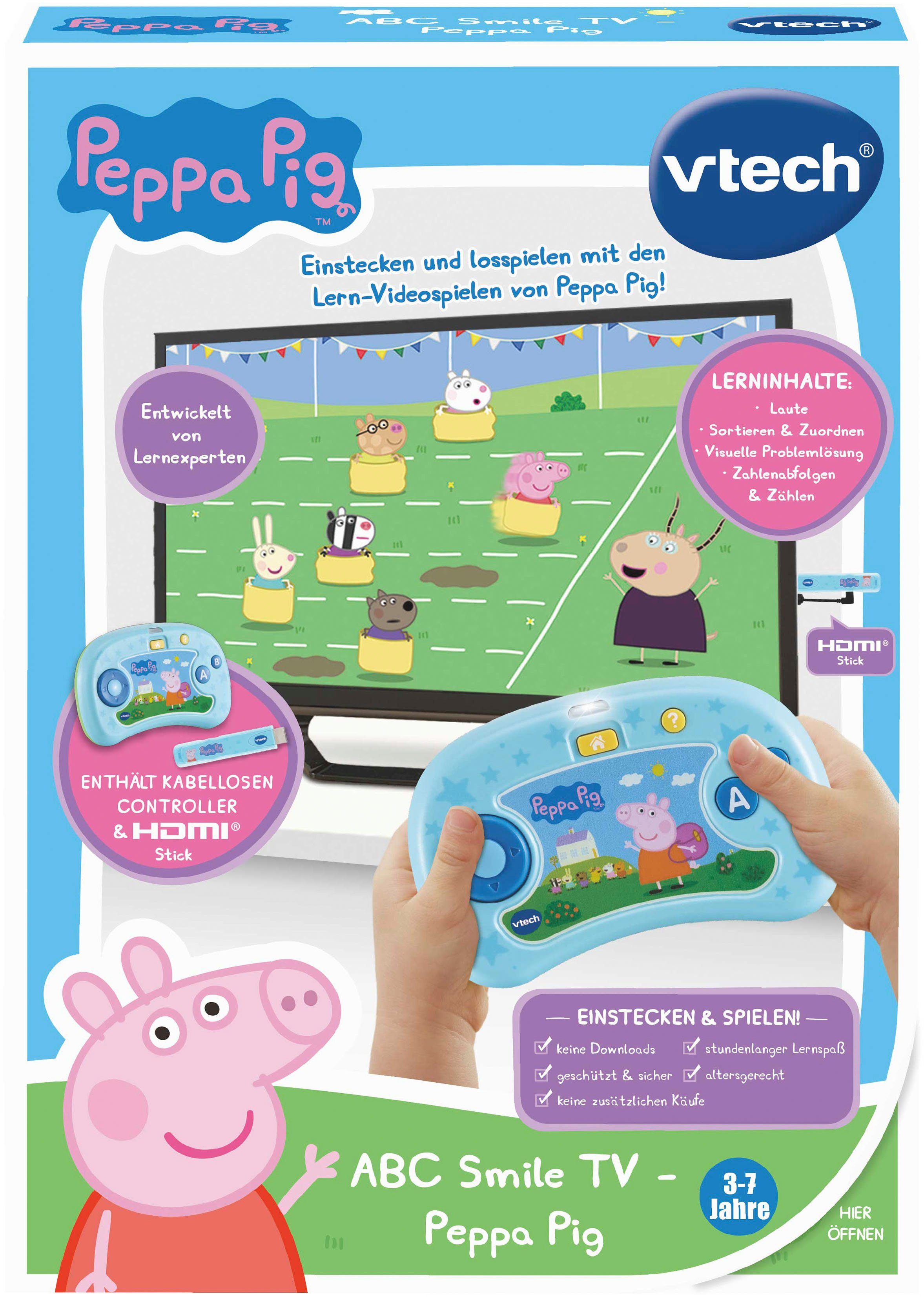 Vtech® Kindercomputer Pig, Smile Peppa TV-Lernkonsole ABC