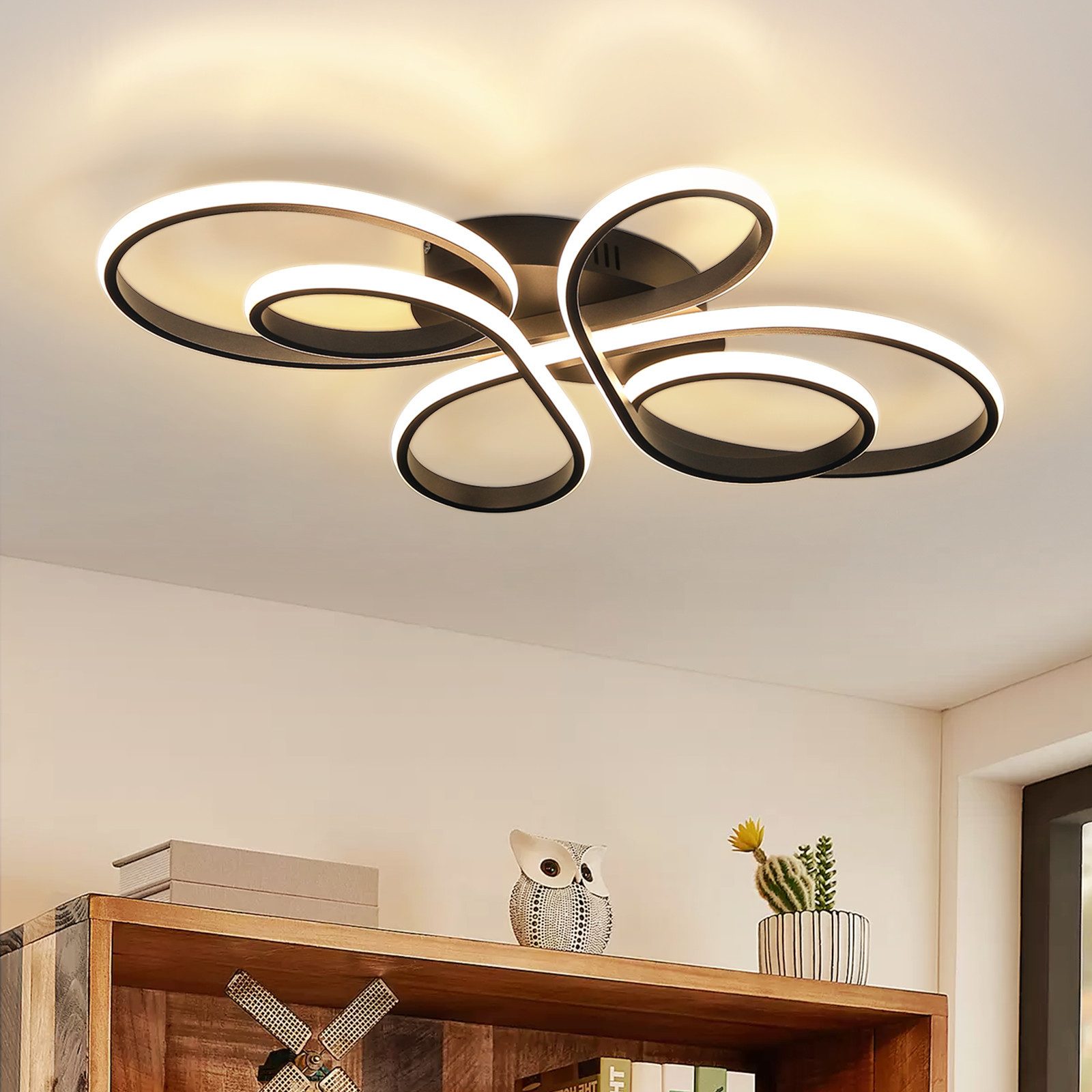 ZMH LED Deckenleuchte Whonzimmer Modern Dimmbar günstig online kaufen