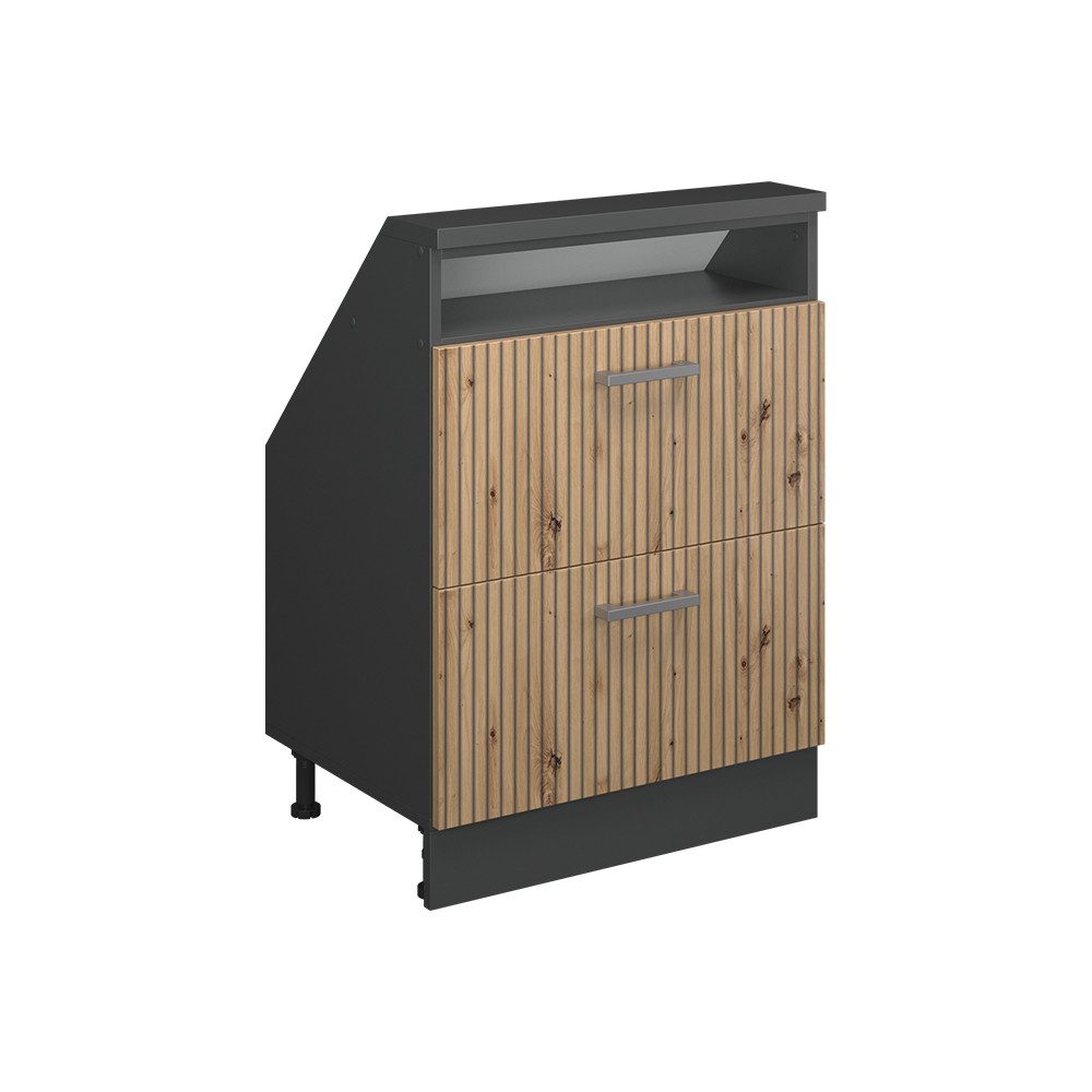 Vicco Kommode Rion, Artisan Eiche/Anthrazit/Anthrazit, mit 2 Schubladen (1 St)