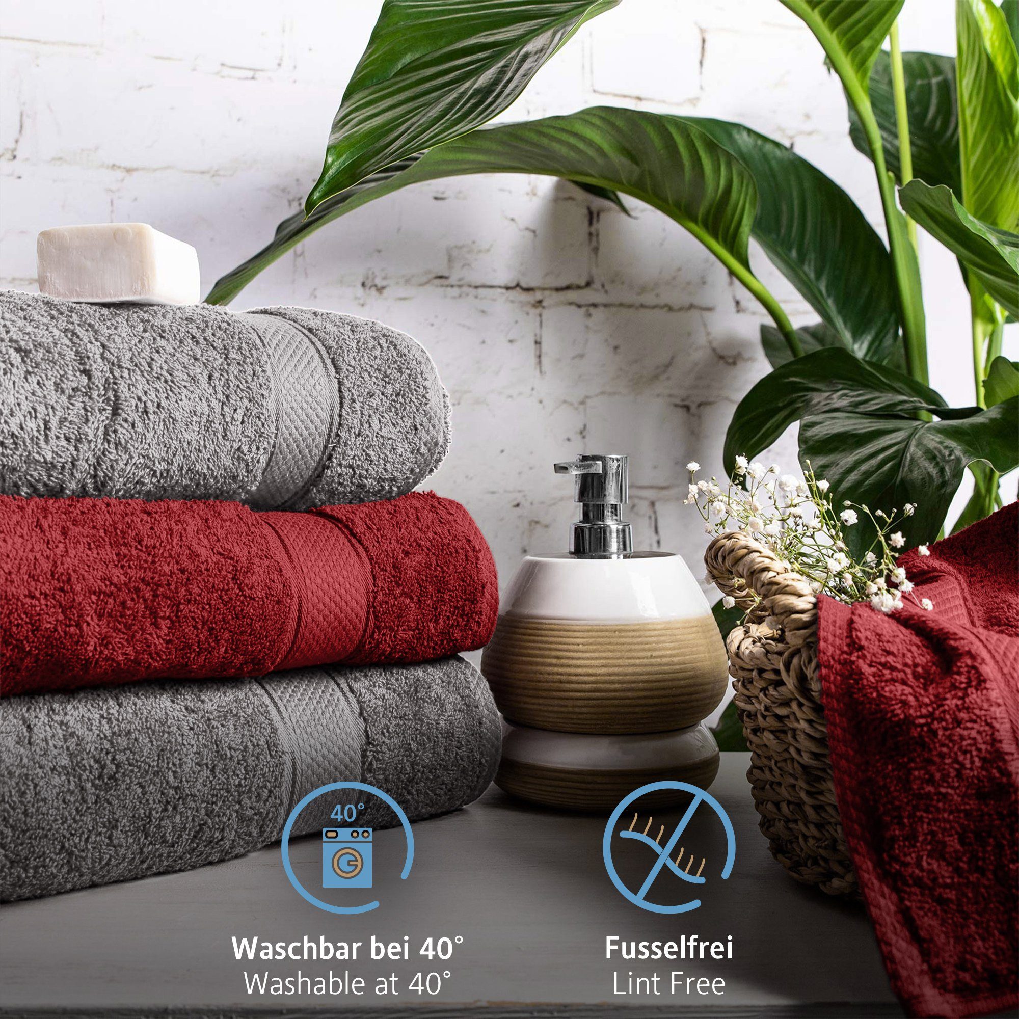 Komfortec Handtuch Set 50x100 cm aus 100 % Baumwolle, Frottee (Packung, 8-St), Handtücher Set, Weich, Towel
