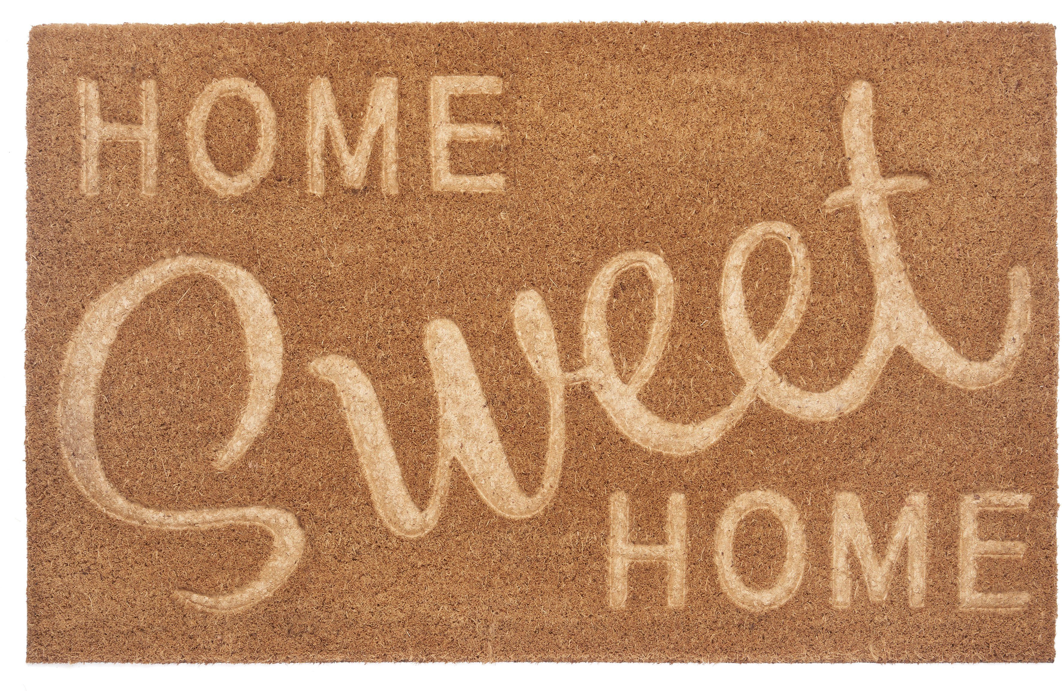 Fußmatte Home Sweet Home, HANSE Home, rechteckig, Höhe: 15 mm, Kokos, Schmutzfangmatte, Outdoor, Rutschfest, Innen, Kokosmatte, Flur | Fußmatten