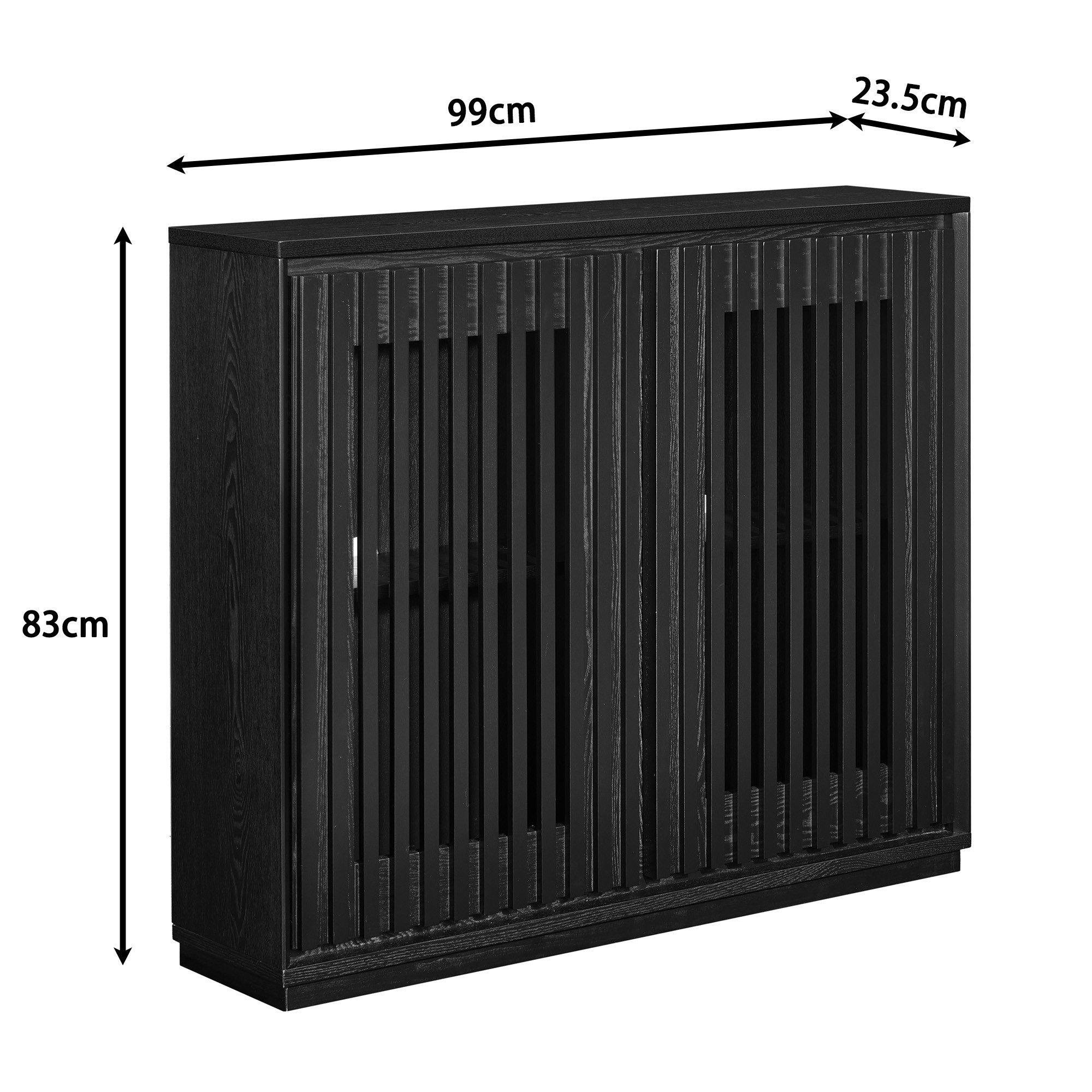 Celya Sideboard Buffetschrank Aufbewahrungsschrank mit 2 Tür (99 x 23.5 x 82.6, Mittelalterlich-moderner Stil, ausgehöhlter Schrank)