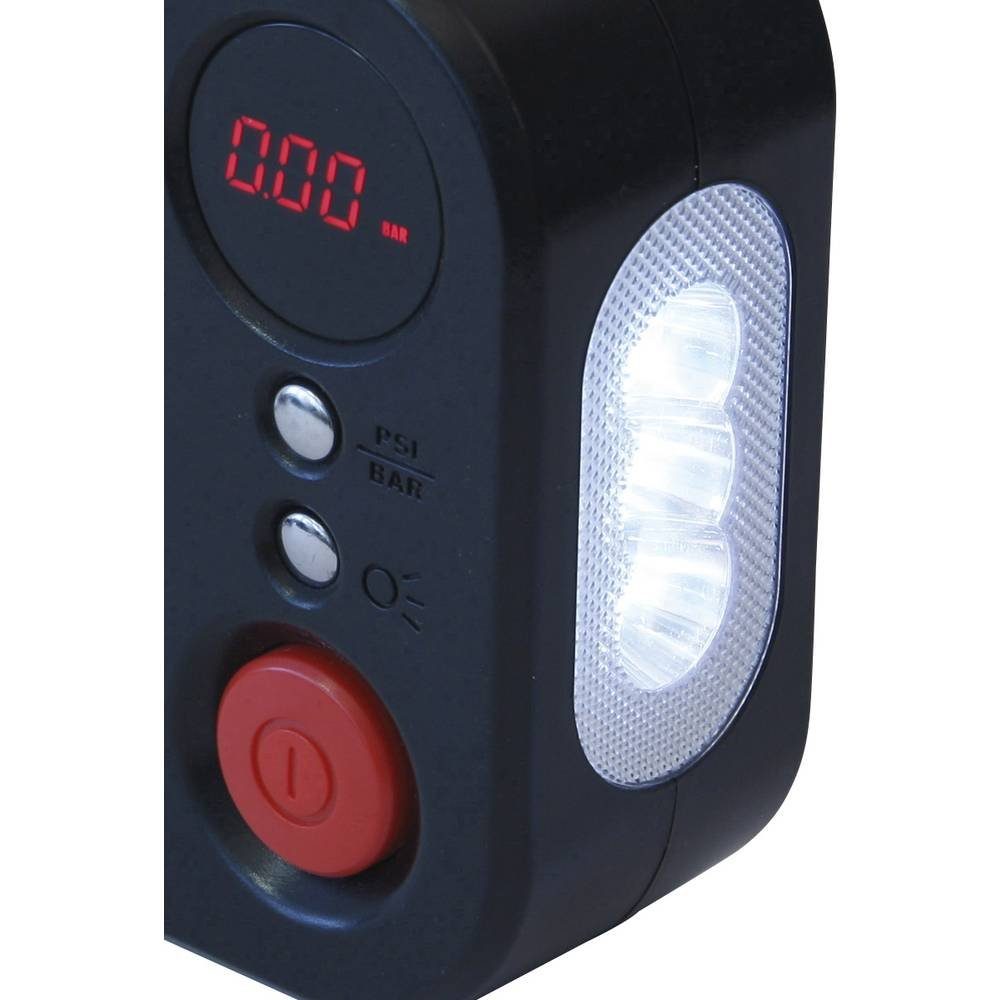 Dino KRAFTPAKET Kompressor 2in1 Kompressor Kraftpaket 136308, 12 V Adapter zum Betrieb per Kabel, Digitales Display, Kabelfach/-aufn