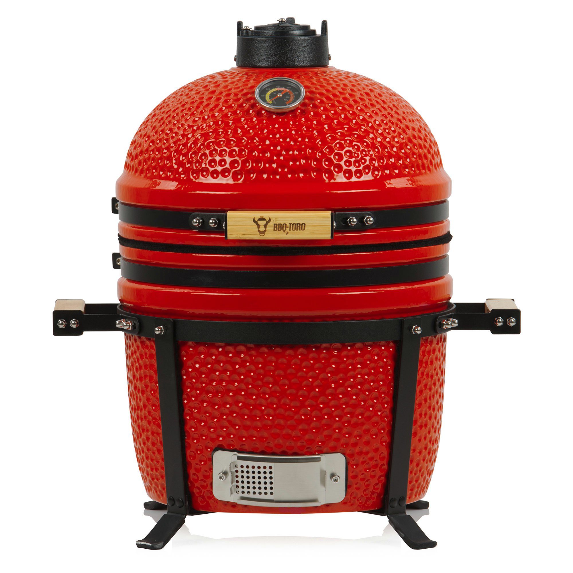 BBQ-Toro Keramikgrill Kamado Grill Holzkohlegrill Ø 39 cm "SHIRO" mit Thermometer