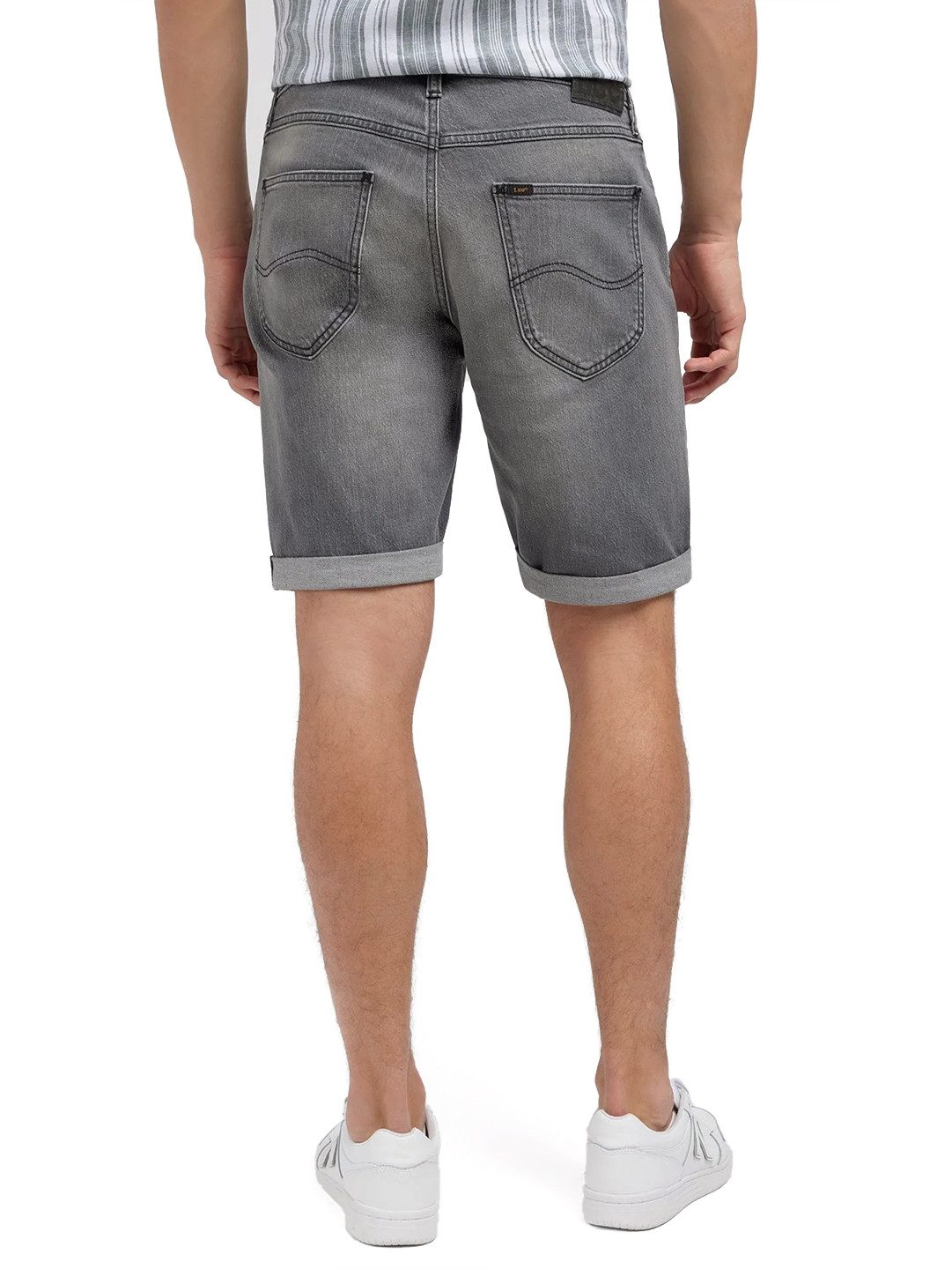 Lee® Jeansshorts Regular Fit - 5 POCKET WASHED GREY