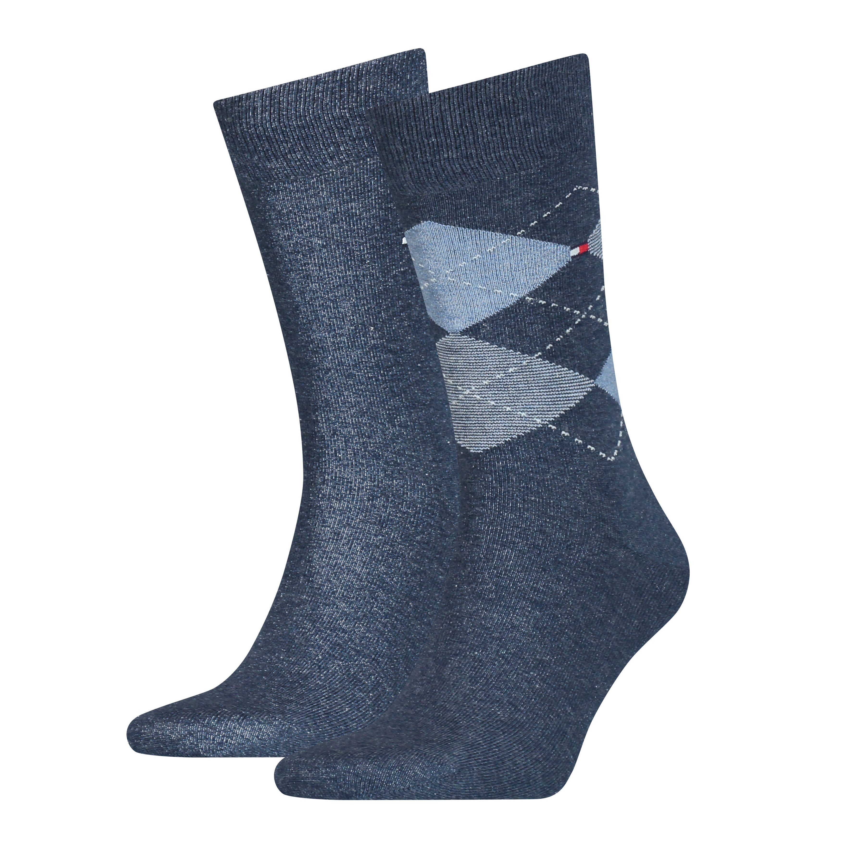 Tommy Hilfiger Socken TH MEN SOCK CHECK 2P (2-Paar, 2 Paar) mit klassischem Argyle-Design