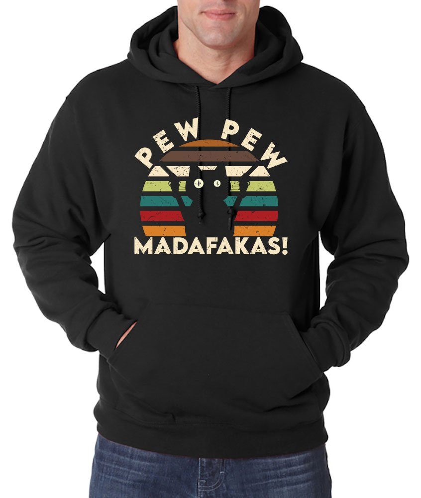 Kapuzenpullover Pew Pew Madafakas Herren Hoodie Pullover