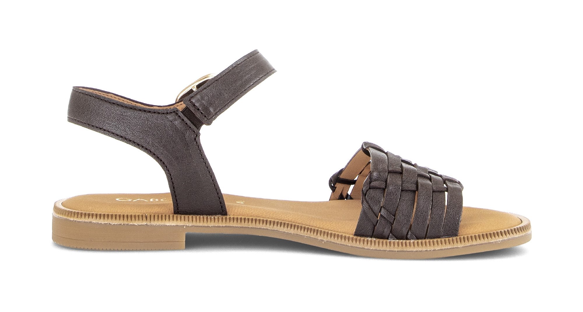 Gabor Riemchensandale, Blockabsatz, Sommerschuh, Sandalette mit Bandage in Flechtoptik