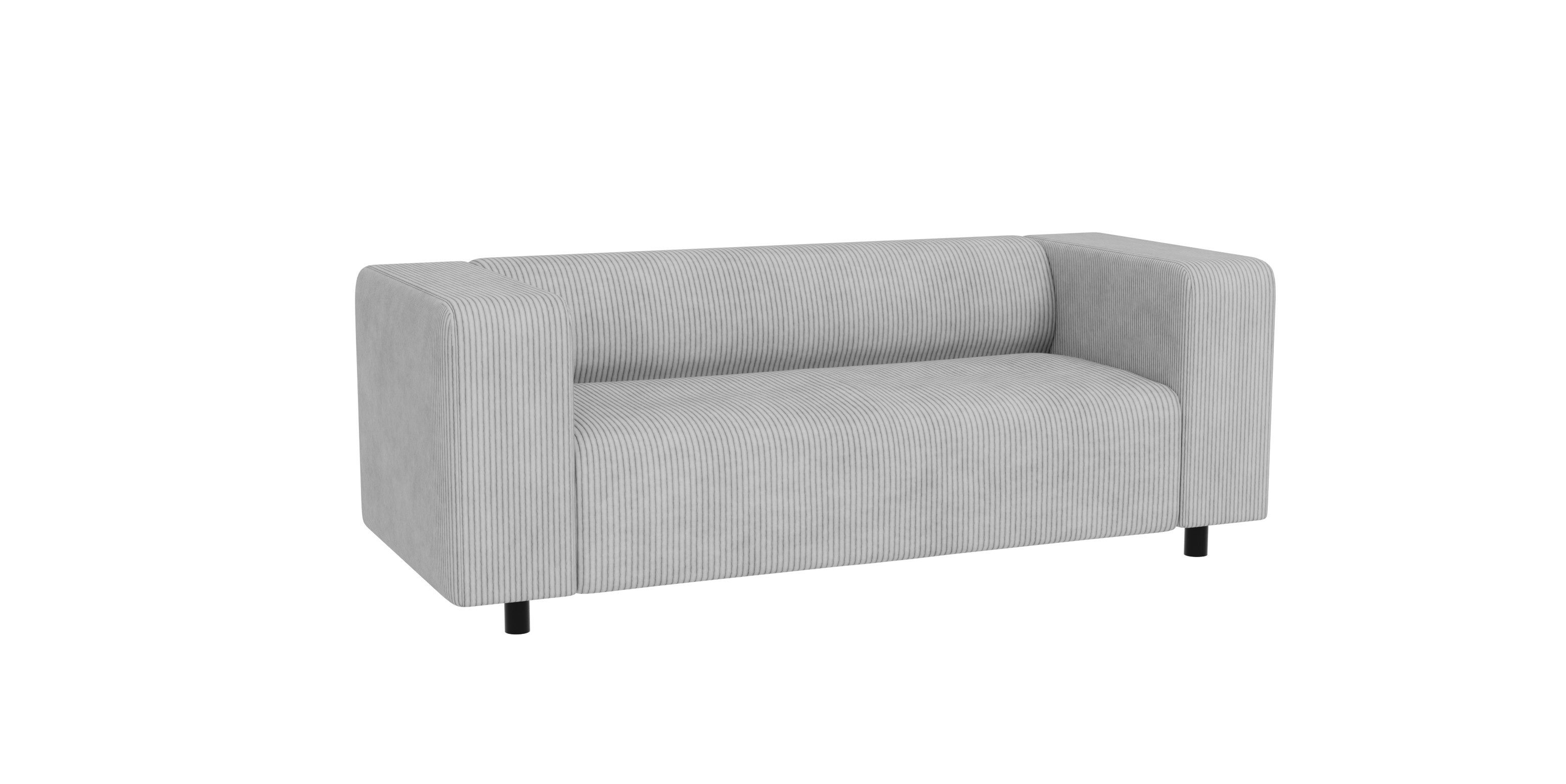 S-Style Möbel 2-Sitzer Sofa Gustav aus Cord-Stoff mit bequemem Sitz, mit We günstig online kaufen