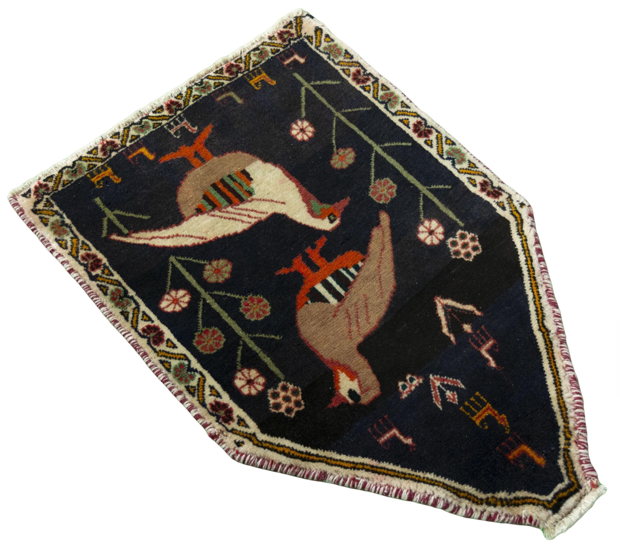 Nain Trading Orientteppich Shiraz 45x67 Handgeknüpfter Orientteppich / Perserteppich, rechteckig, Höhe: 10 mm