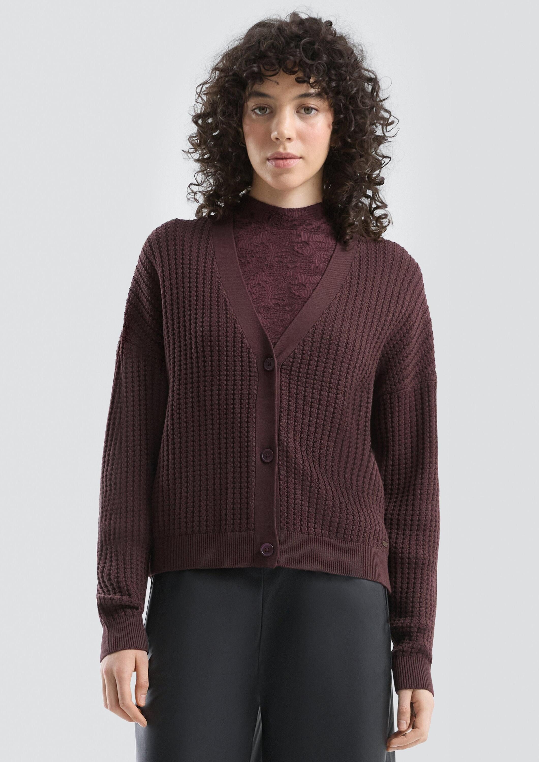 QS Cardigan Strickjacke Strukturierter Cardigan günstig online kaufen