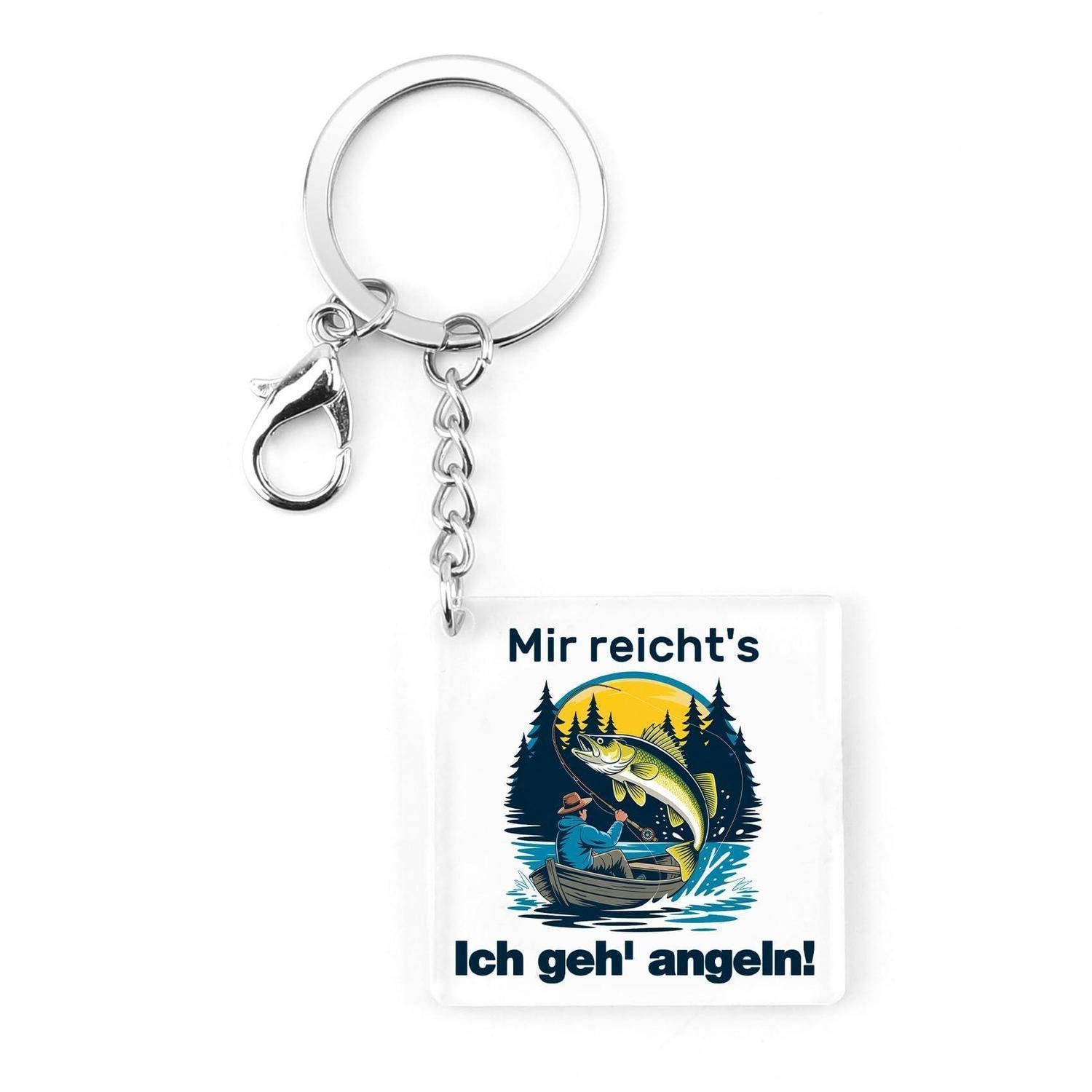 LuxusKollektion Schlüsselanhänger Schlüsselanhänger Angeln "Mir reicht's Ich geh' angeln"