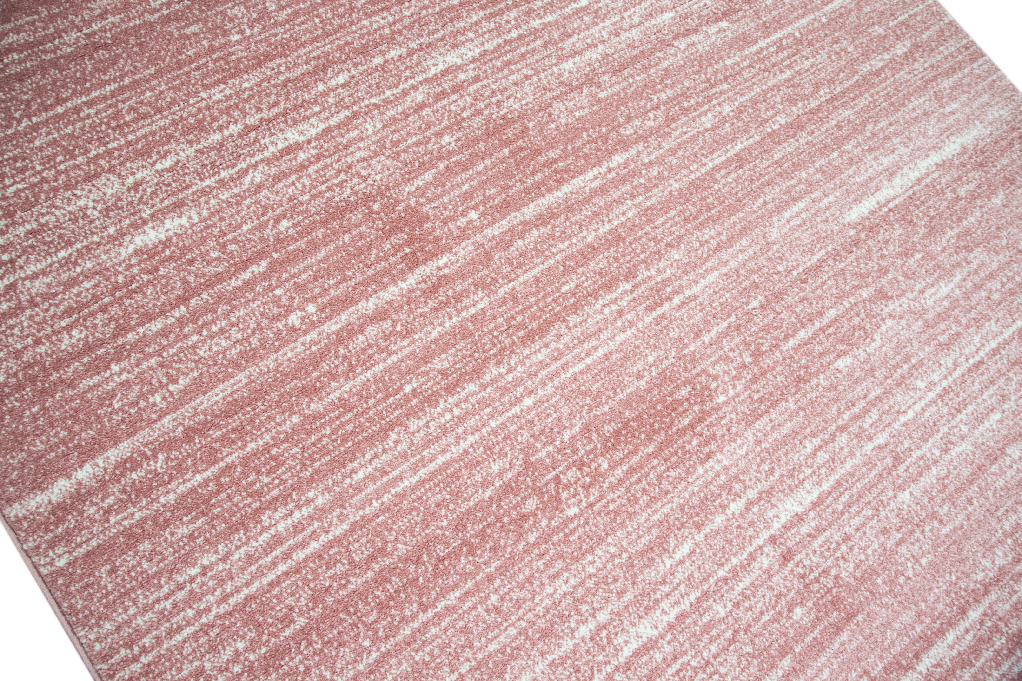 TeppichHome24 Teppich Designer Teppich Kurzflor Uni Design in Rosa, rechtec günstig online kaufen