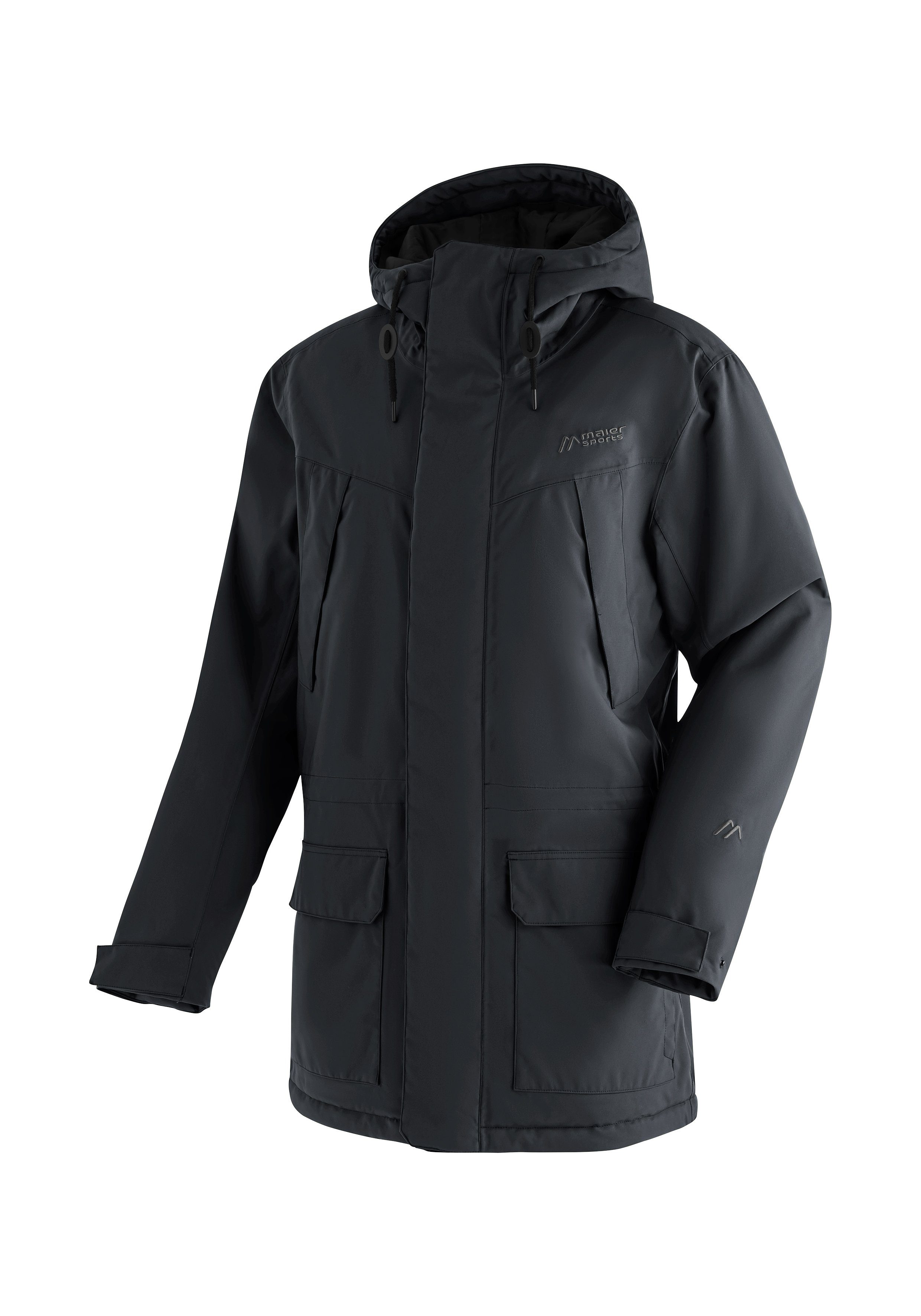 Maier Sports Outdoorjacke Olle warme Herren-Jacke für Wandertouren und Freizeit schwarz