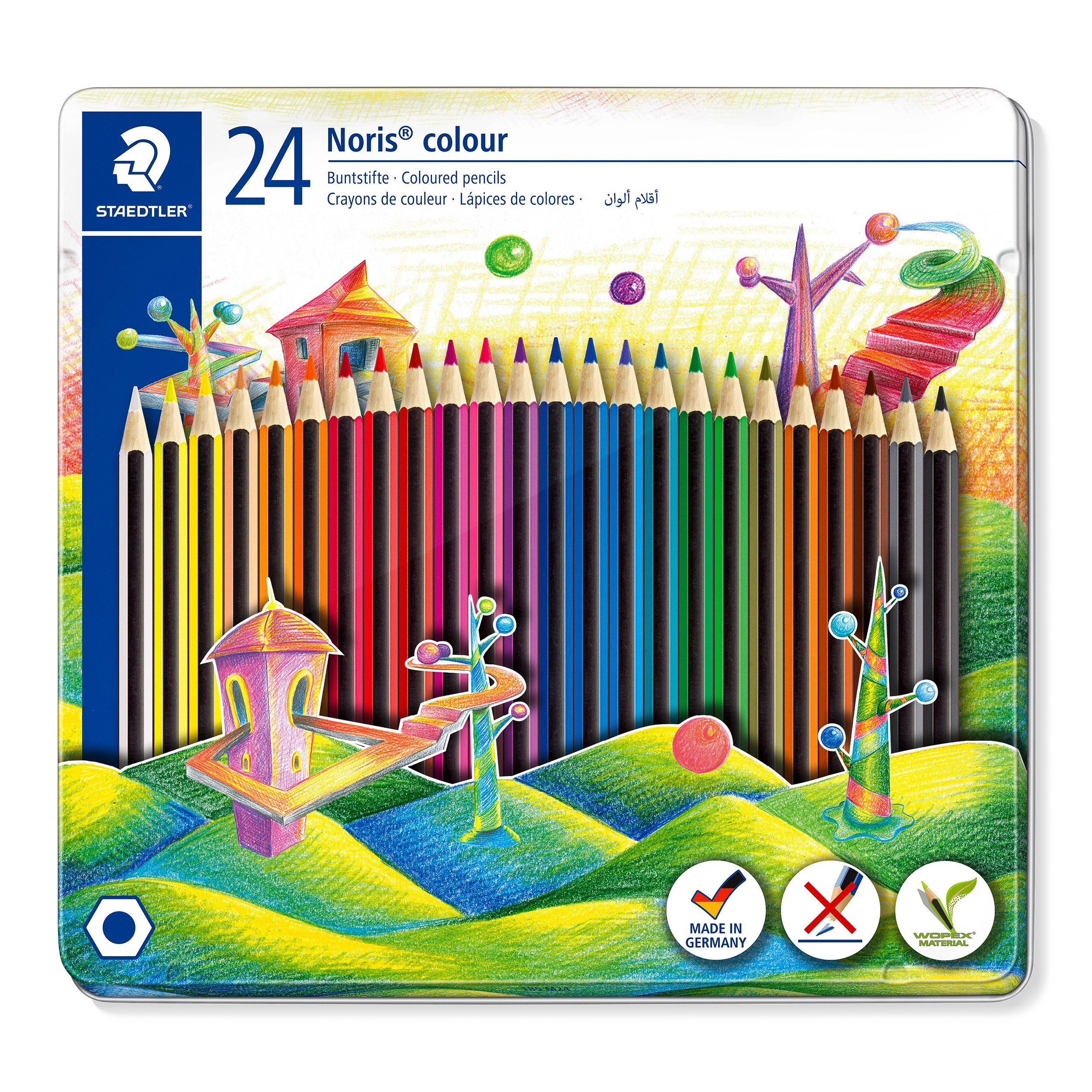 STAEDTLER Buntstifte Set – 24 Stück In Kunterbunten Farben, Perfekt Für Schule & Hobby