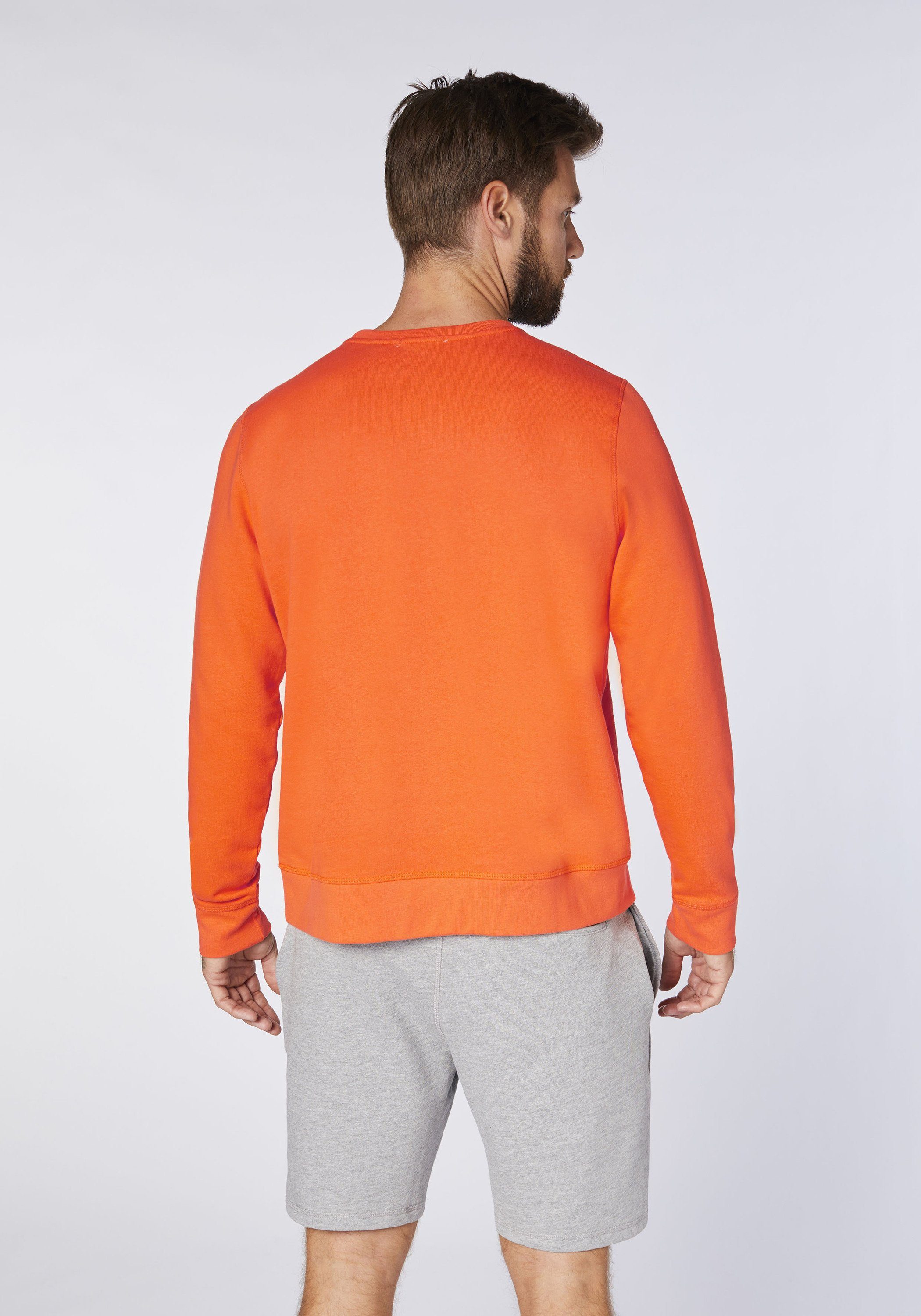 Sweatshirt Orange Uncle mit Sam Rundhalsausschnitt 16-1362 Vermillon
