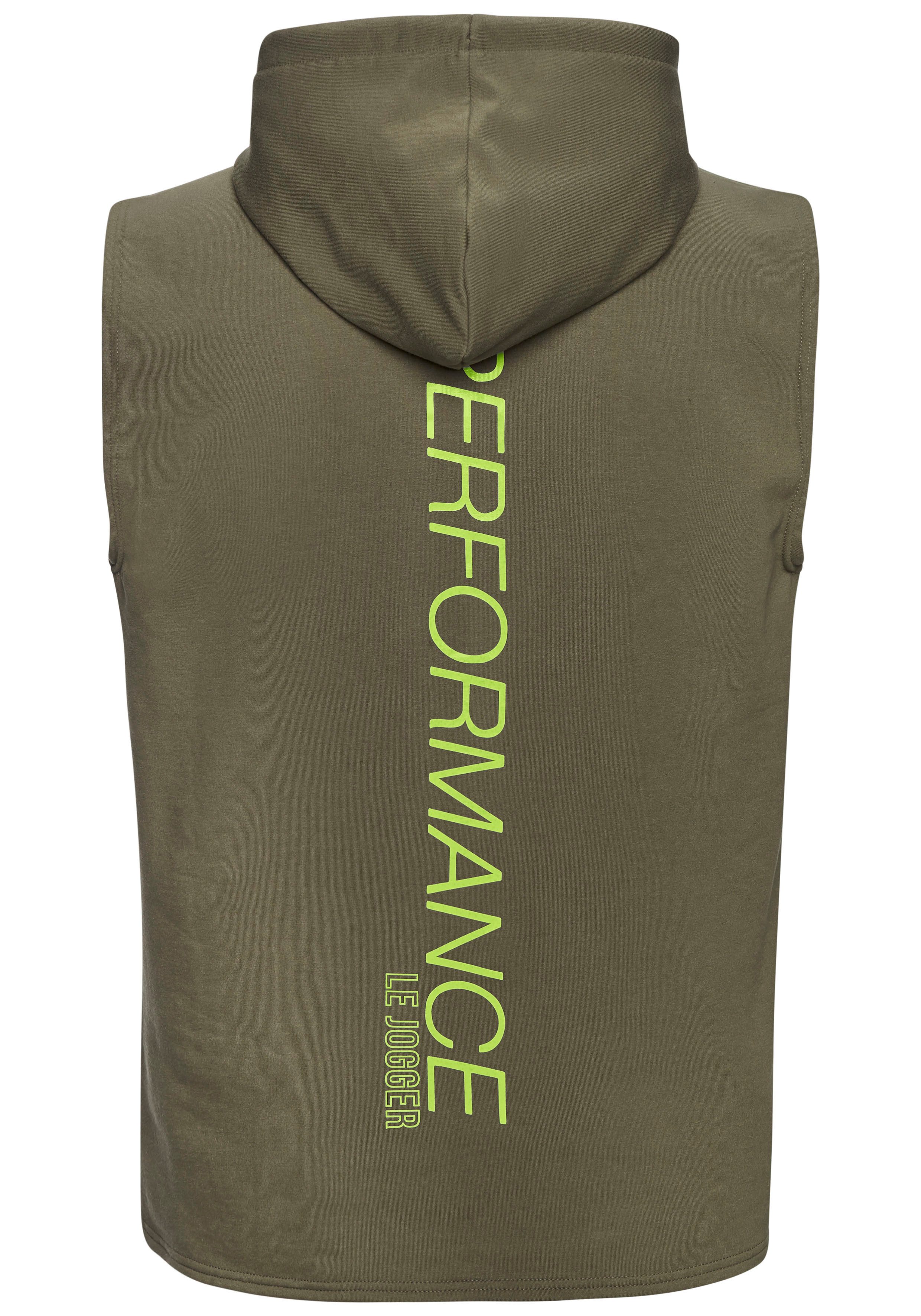 Le Jogger Performance Kapuzensweatshirt ohne Ärmel und mit kontrastfarbenen Details – Bild 4 von 5