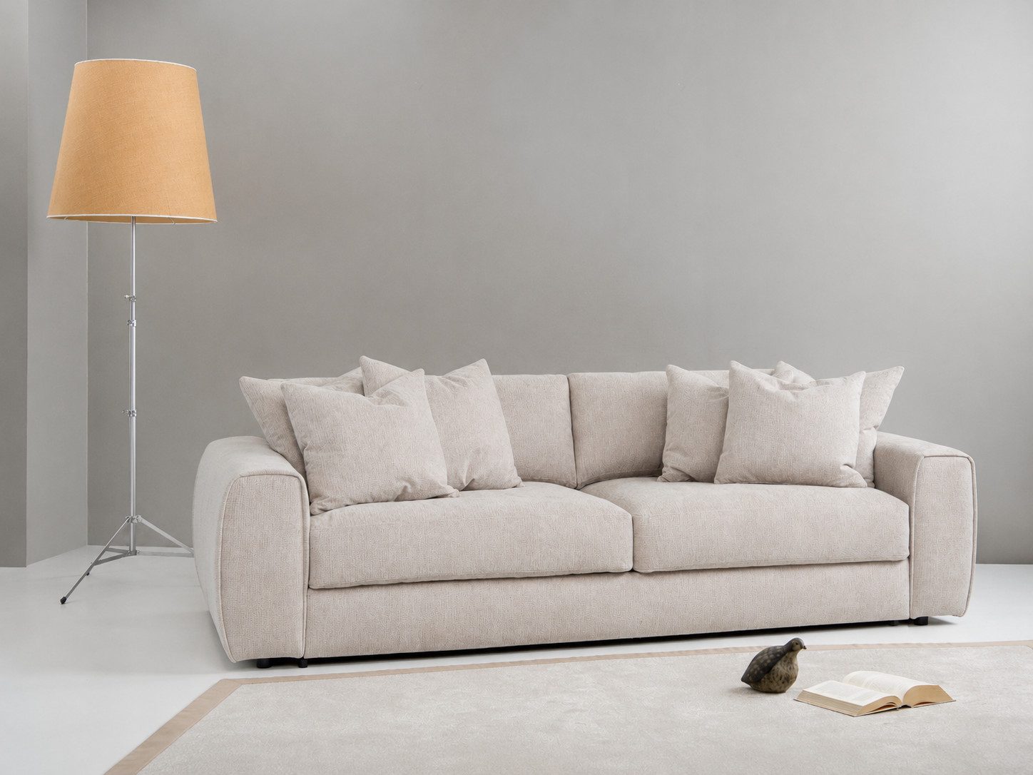 OTTO home Schlafsofa Rillea, Sofa, Couch, MADE in Europe, B: 252 cm, FSC®, Liegefläche 180x200 cm