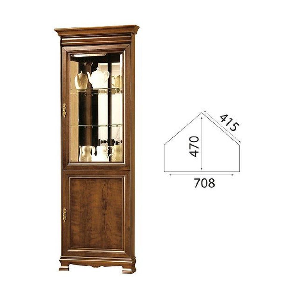 JVmoebel Eckvitrine Eleganter Glasschrank - Vitrine und Schrankwand in einem Made in Europa