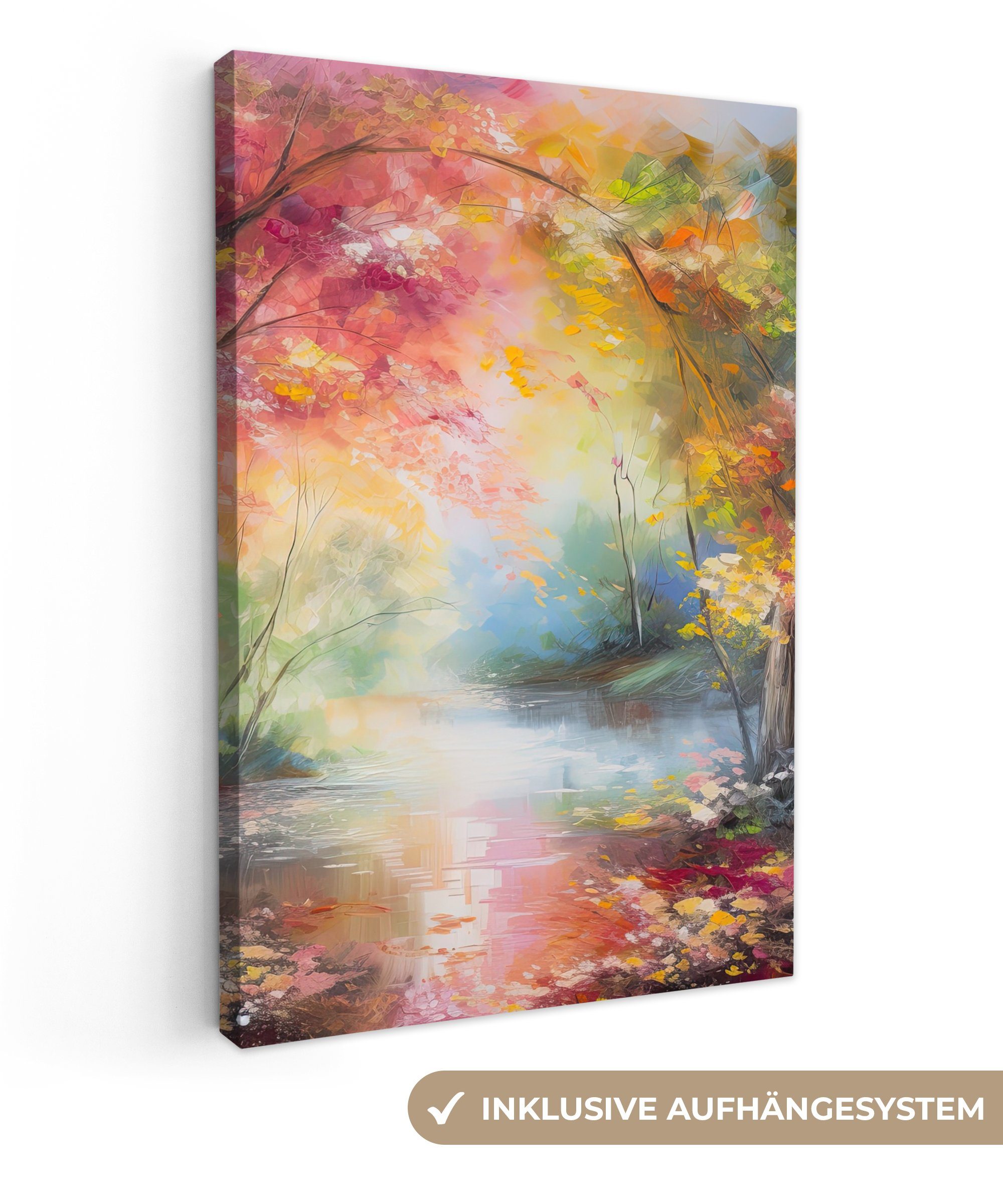 OneMillionCanvasses® Leinwandbild Landschaft - Ölfarbenoptik - günstig online kaufen