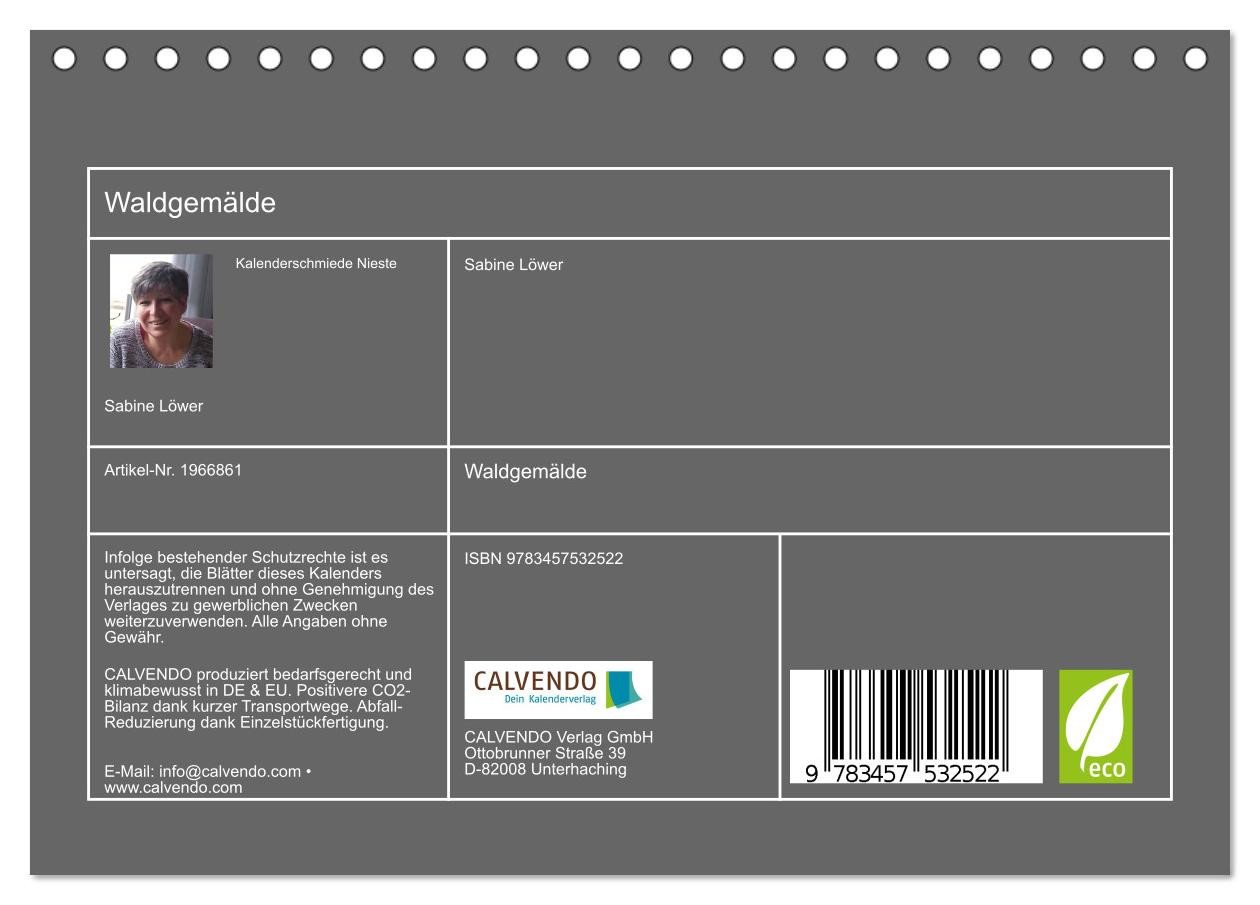 Thumbnail - CALVENDO Wandkalender Waldgemälde (Tischkalender 2026 DIN A5 quer), CALVENDO Monatskalender