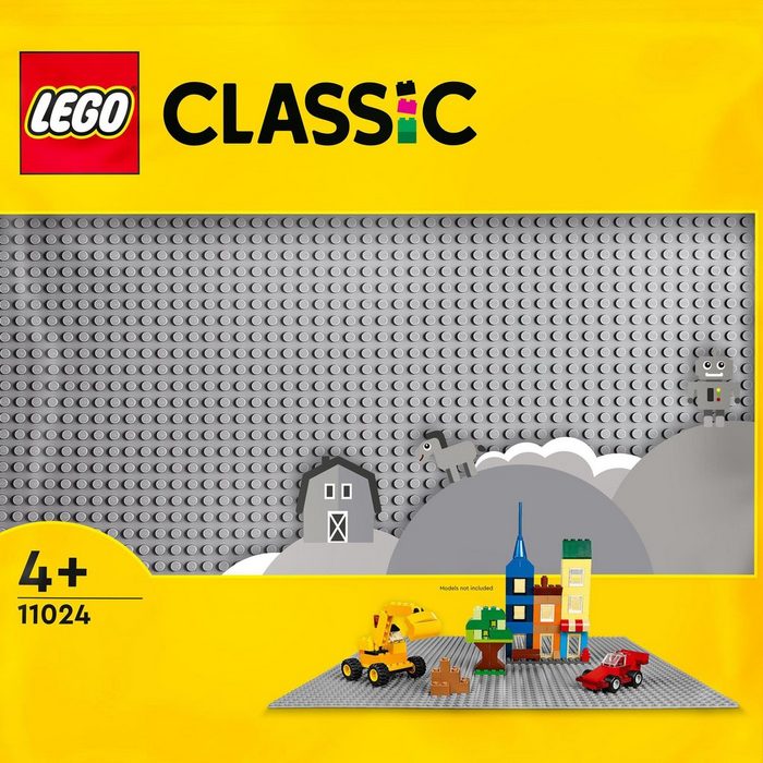 LEGO® Konstruktionsspielsteine Graue Bauplatte (11024) LEGO® Classic (1 St) Made in Europe