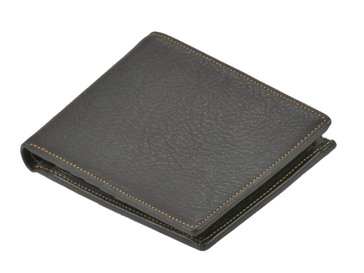 Sonnenleder Geldbörse Trave Portemonnaie Herren Leder im Querformat 6 Kartenfächer sehr edel, Herrenbörse, Portemonnaie, Querformat 12x10cm, sehr edel
