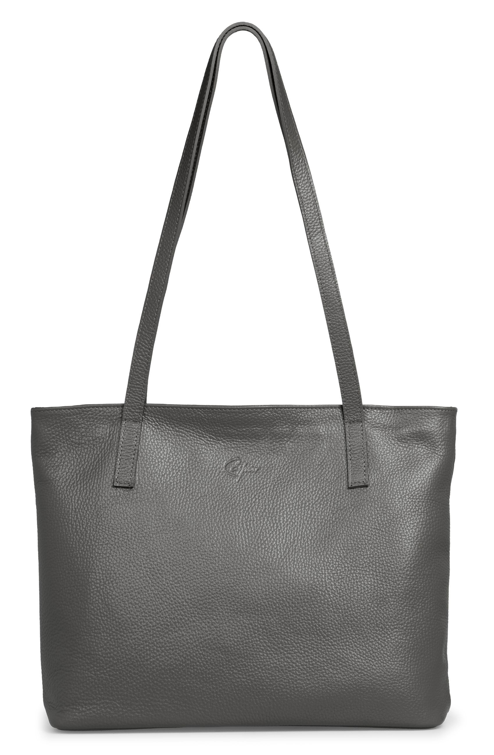 Caspar Schultertasche Leder Damen Shopper Tasche - PREMIUM LINE - Modell No.853, elegant, robust & unempfindlich - 100% Echtleder - Handmade in Italy