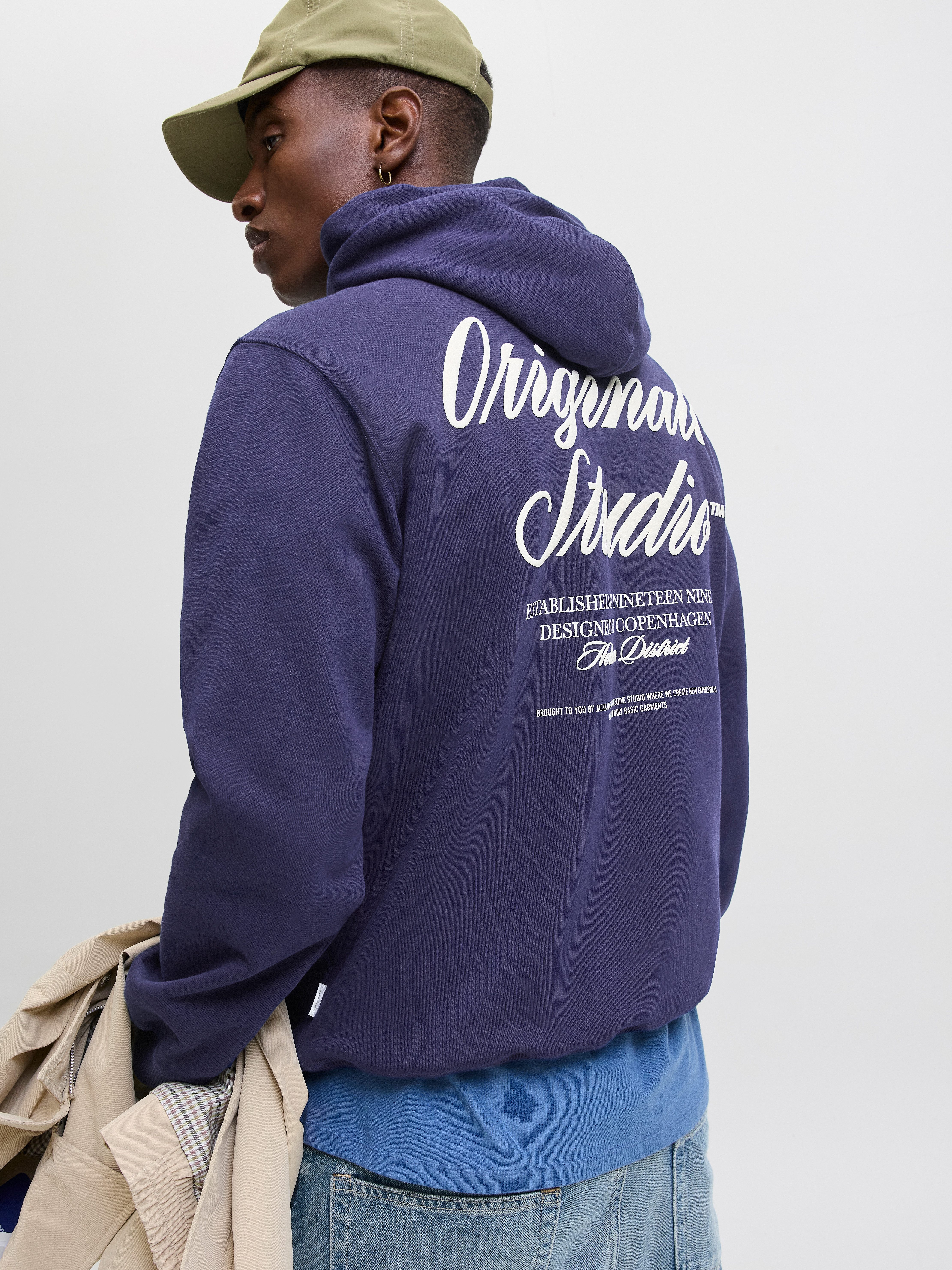 Jack & Jones Kapuzensweatshirt JORNORREBRO TYPO BACK SWEAT HOOD SN mit Print