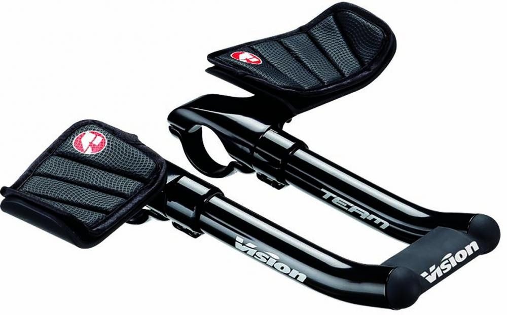 Vision Fahrradlenker Vision Lenkeraufsatz Team Mini TT Clip-On 31,8 x 170 mm Schwarz - aero