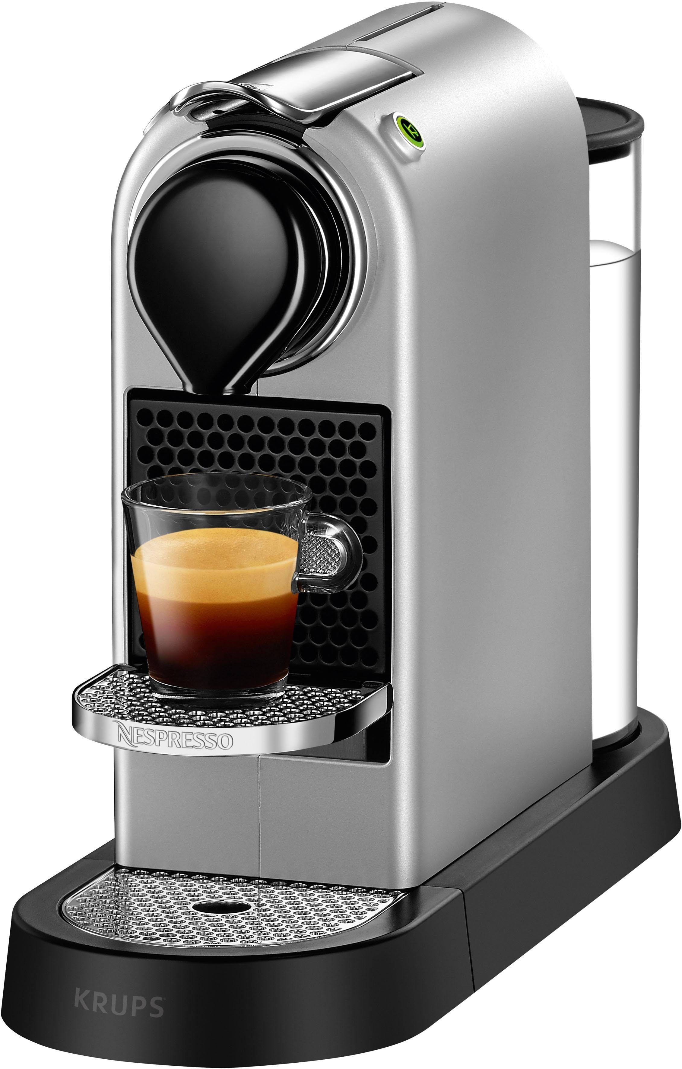 Kapselmaschine XN741B mit inkl. Willkommenspaket Nespresso New Krups, von 14 Liter, CitiZ 1 Wassertankkapazität: Kapseln