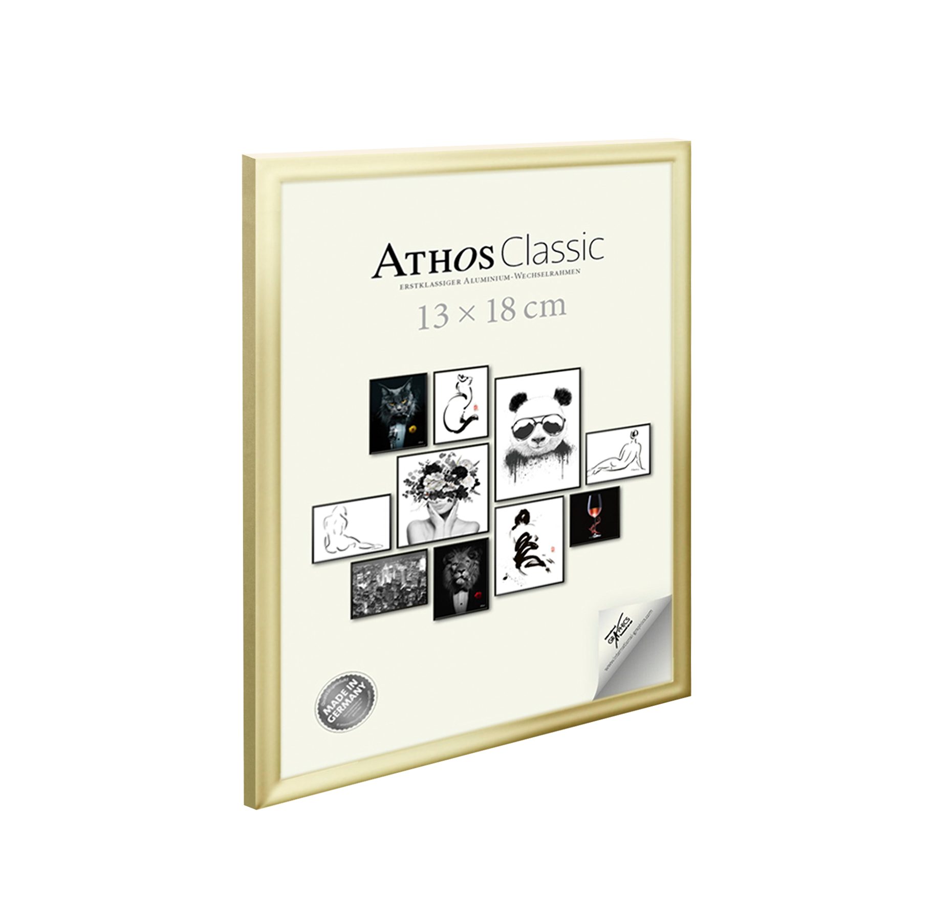 International Graphics 2020 GmbH Bilderrahmen Athos Classic+, Aluminium, Made in Germany, Wechselrahmen, Fotorahmen